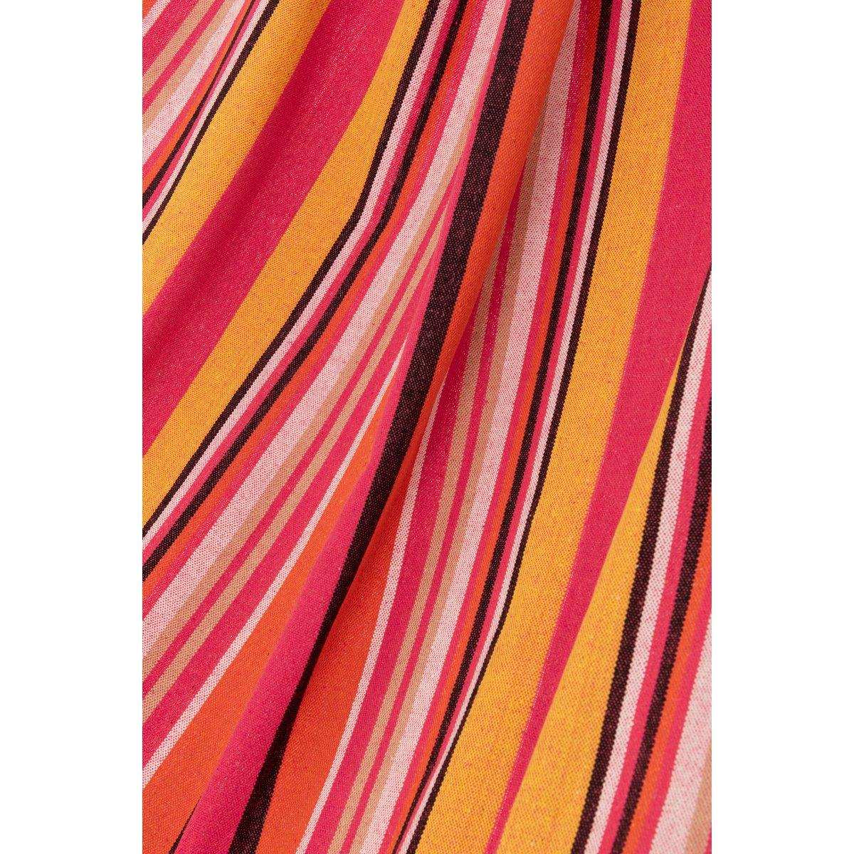 J-Line Hängematte Streifen Baumwolle/Polyester Hellrosa+Mix - HomeDesign Knaus