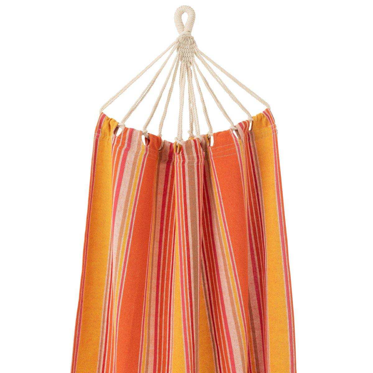 J-Line Hängematte Streifen Baumwolle/Polyester Orange+Mix - HomeDesign Knaus