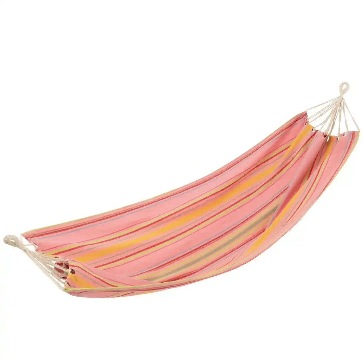 J-Line Hängematte Streifen Baumwolle/Polyester Rosa+Mix - HomeDesign Knaus