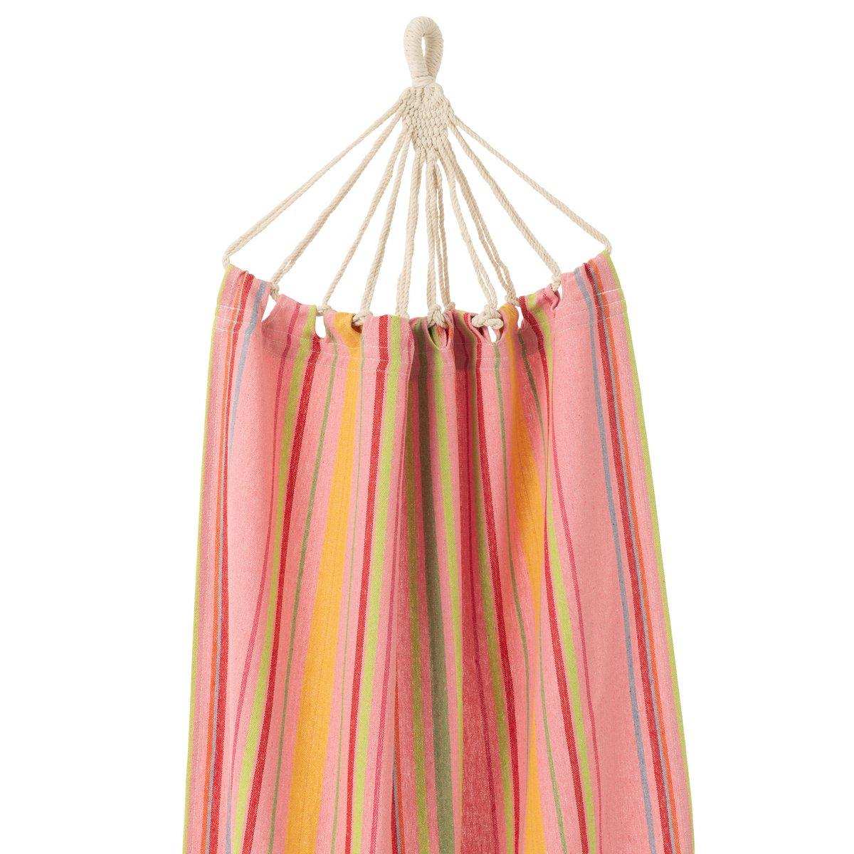 J-Line Hängematte Streifen Baumwolle/Polyester Rosa+Mix - HomeDesign Knaus