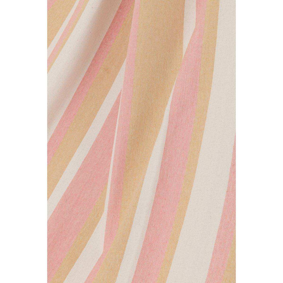 J-Line Hängematte Streifen Baumwolle/Polyester Weiß/Beige/Hellrosa - HomeDesign Knaus