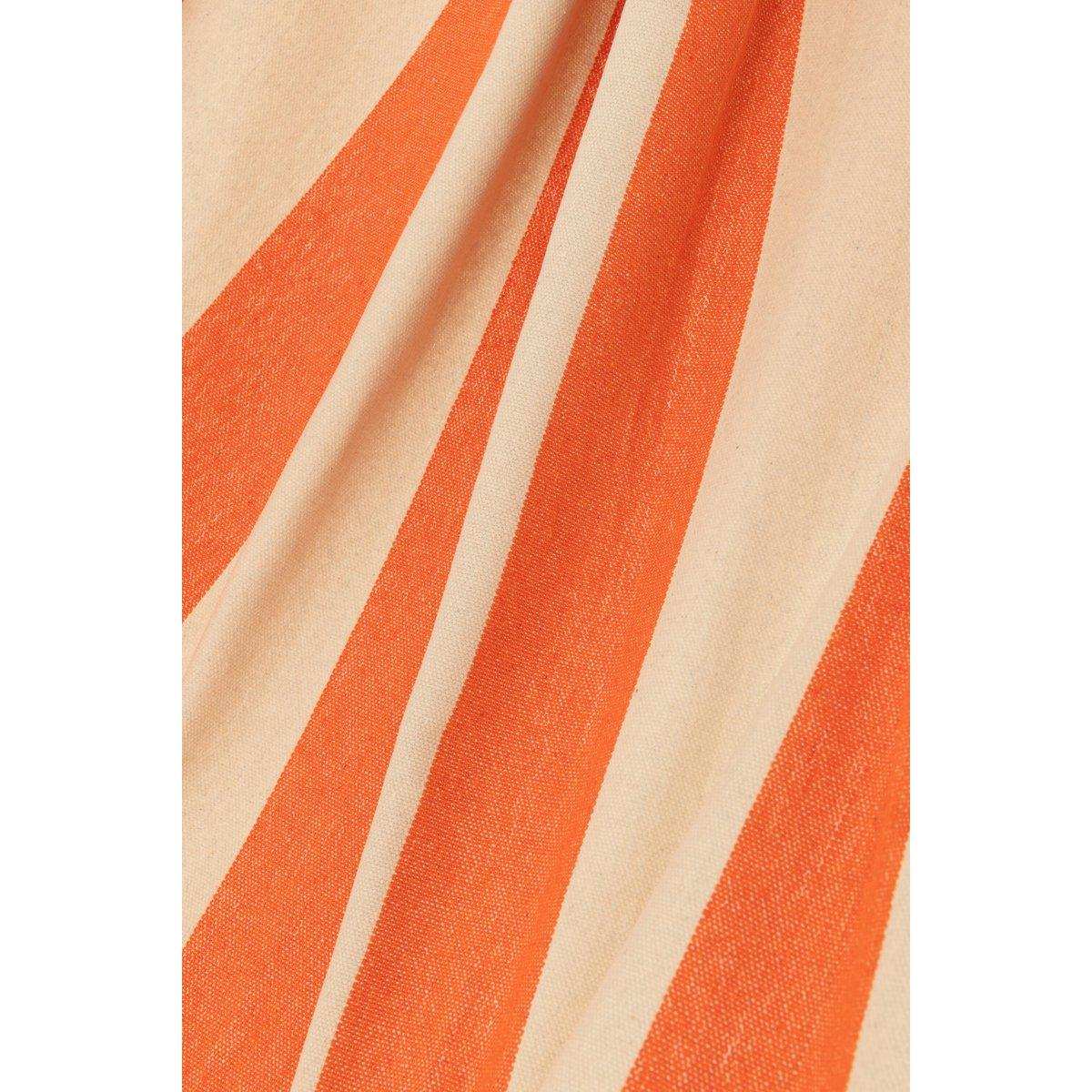 J-Line Hängematte Wide Stripes Baumwolle/Polyester Orange/Ecru - HomeDesign Knaus