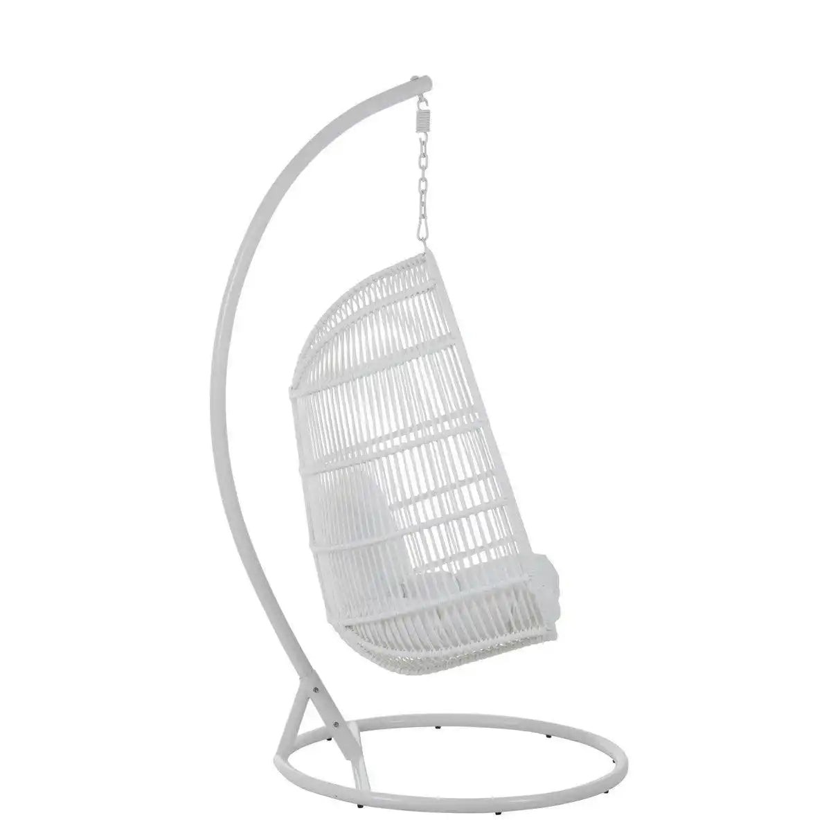 J-Line Hängesessel Oval Stahl Weiß - HomeDesign Knaus