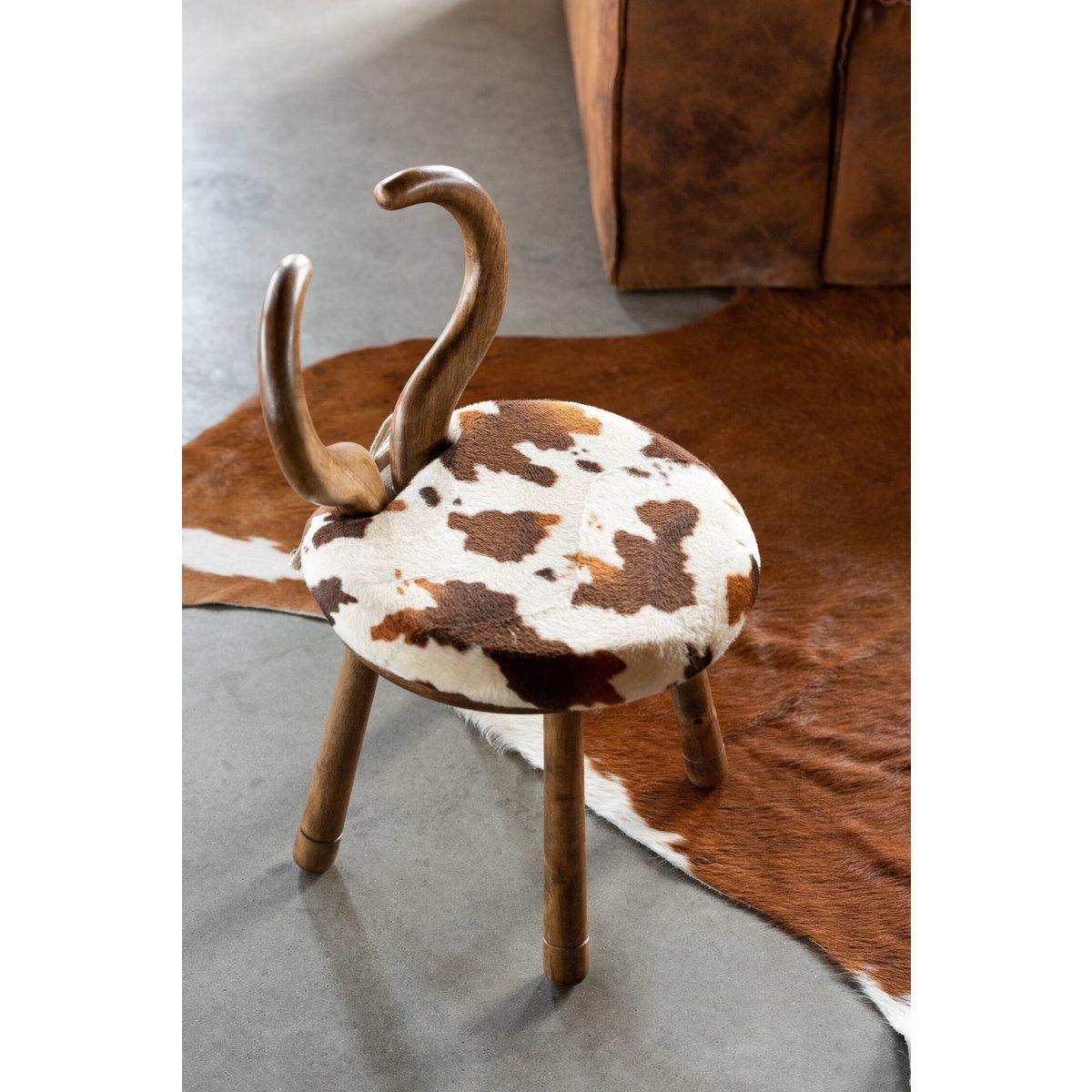 J-Line Hochstuhl Ear Cow – Holz – Braun - HomeDesign Knaus