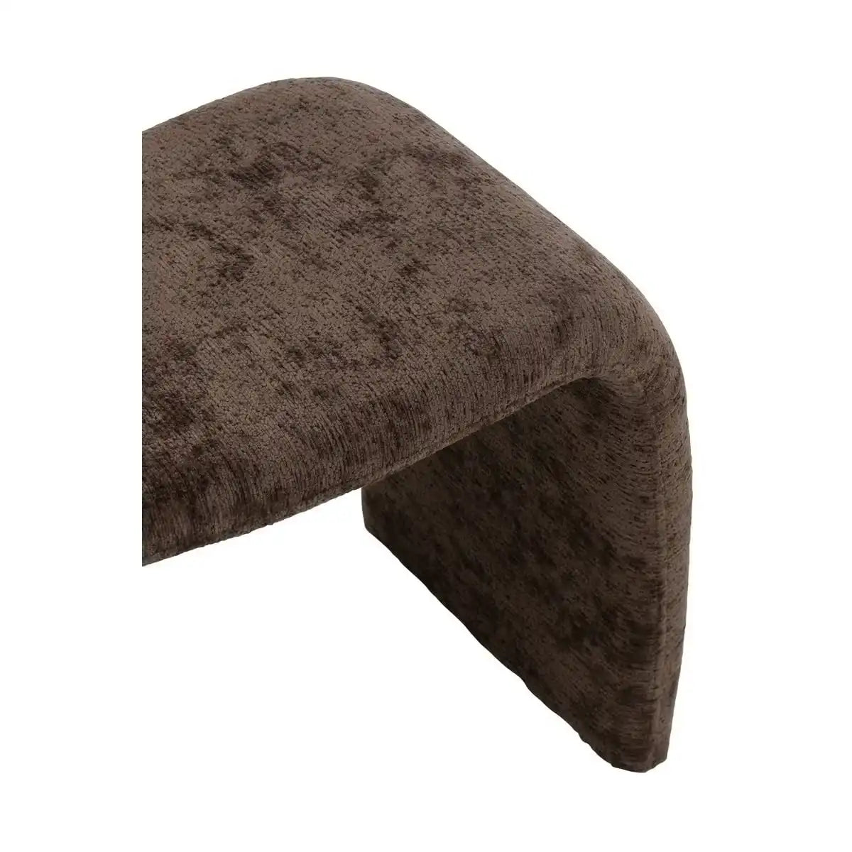J-Line Hocker N-Form Textil Dunkelbraun - HomeDesign Knaus