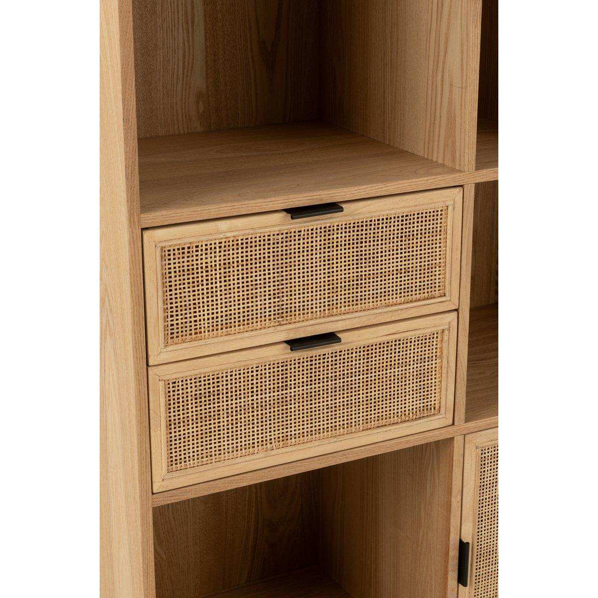 J-Line-Kabinett Bakes MDF/Metal Naturel/Schwarz - HomeDesign Knaus