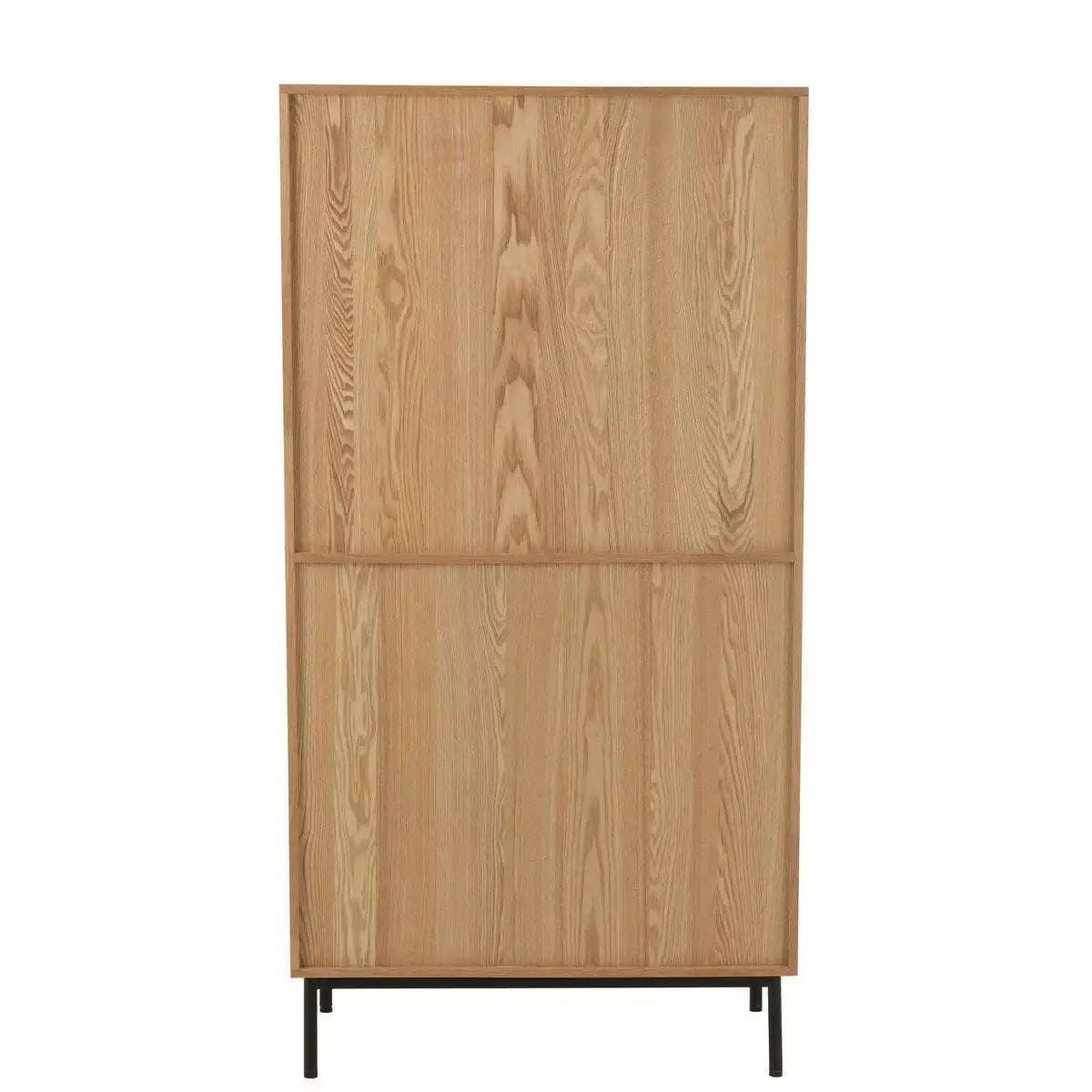 J-Line-Kabinett Bakes MDF/Metal Naturel/Schwarz - HomeDesign Knaus