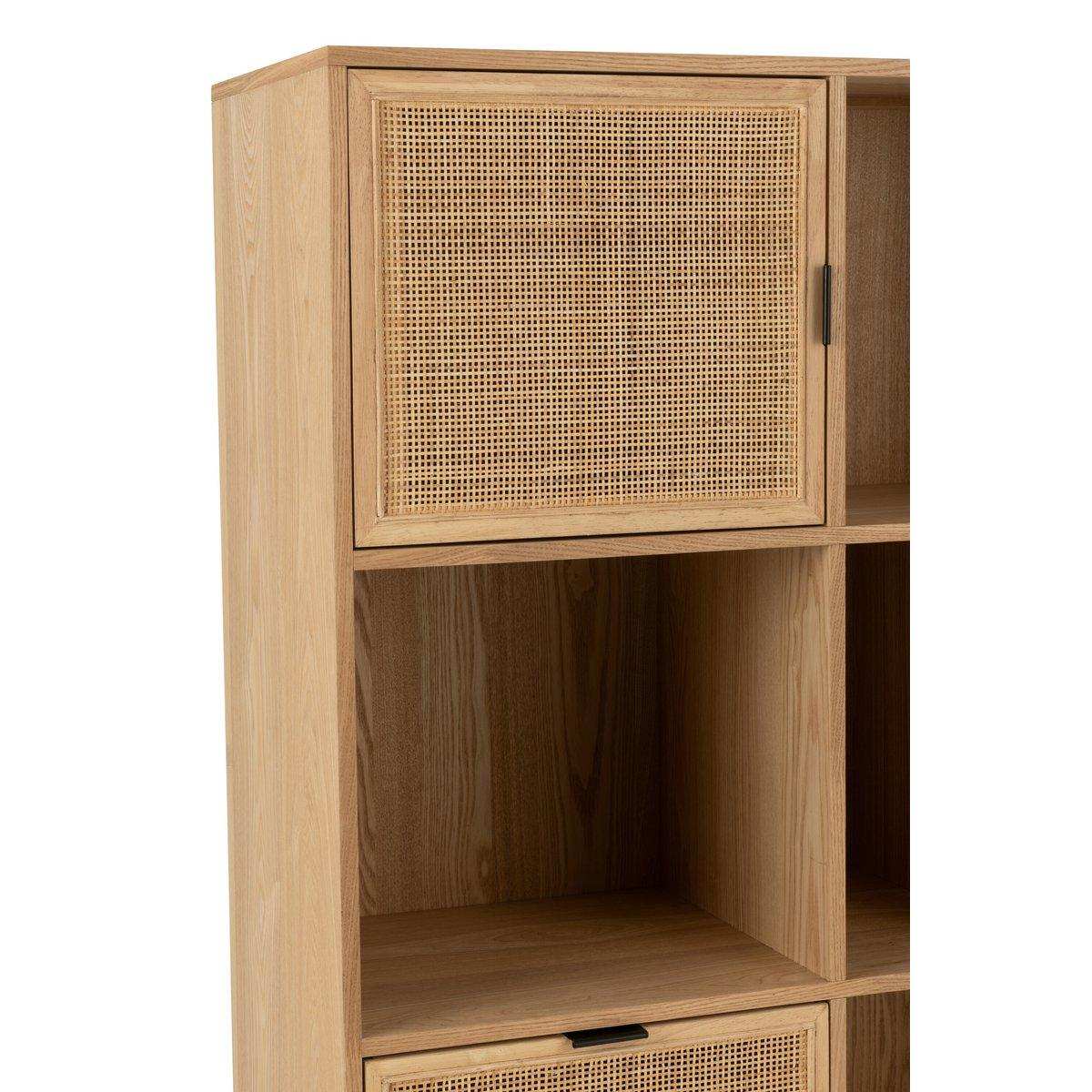 J-Line-Kabinett Bakes MDF/Metal Naturel/Schwarz - HomeDesign Knaus