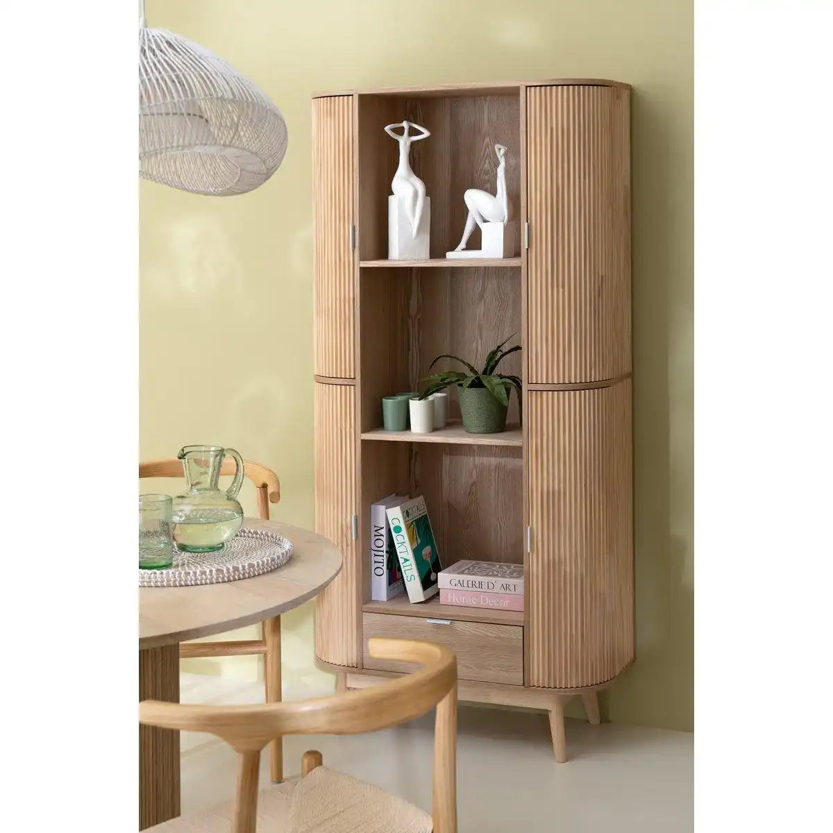 J-Line-Kabinettsfälle rund um MDF/Dennenhout Naturel - HomeDesign Knaus
