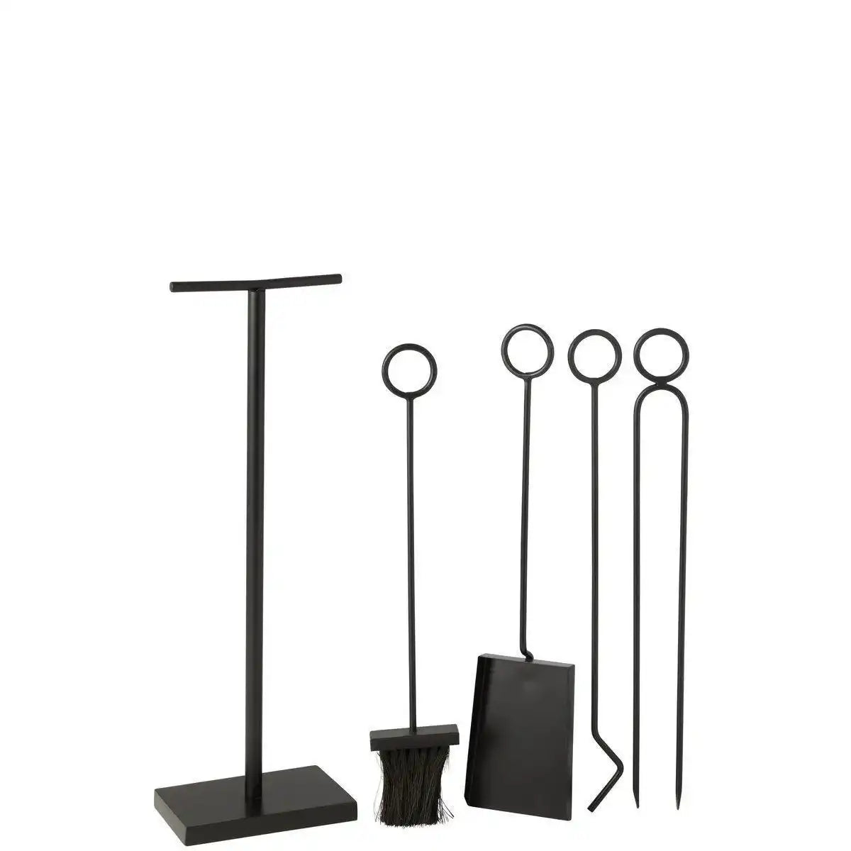 J-Line Kaminbesteckring Metall Schwarz - HomeDesign Knaus