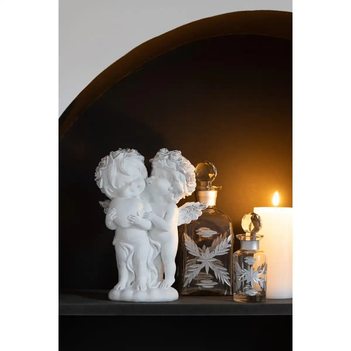 J-Line Karaffe Chloe Square – Glas – transparent/gold - HomeDesign Knaus