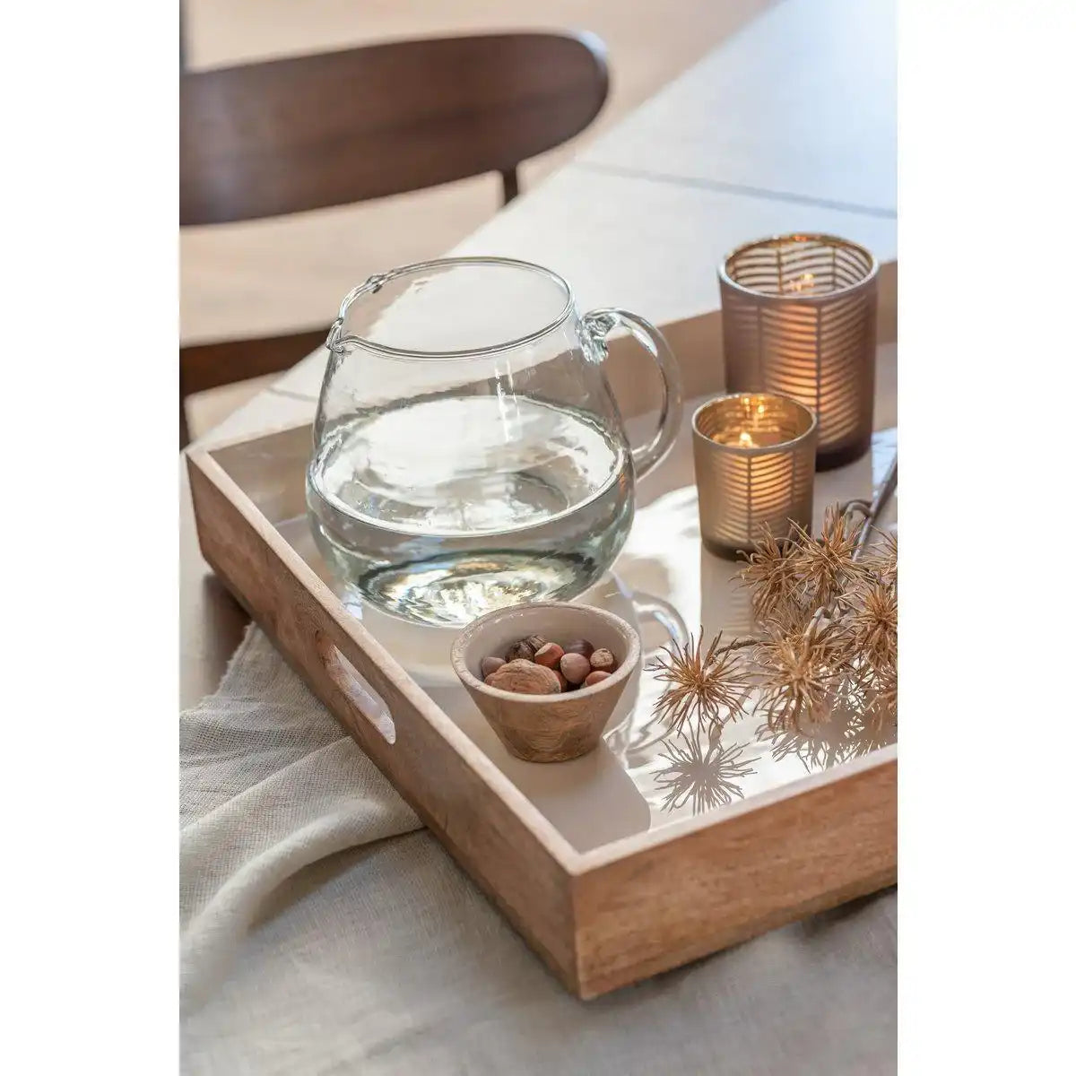 J-Line Karaffe Ella Glas transparent groß - HomeDesign Knaus