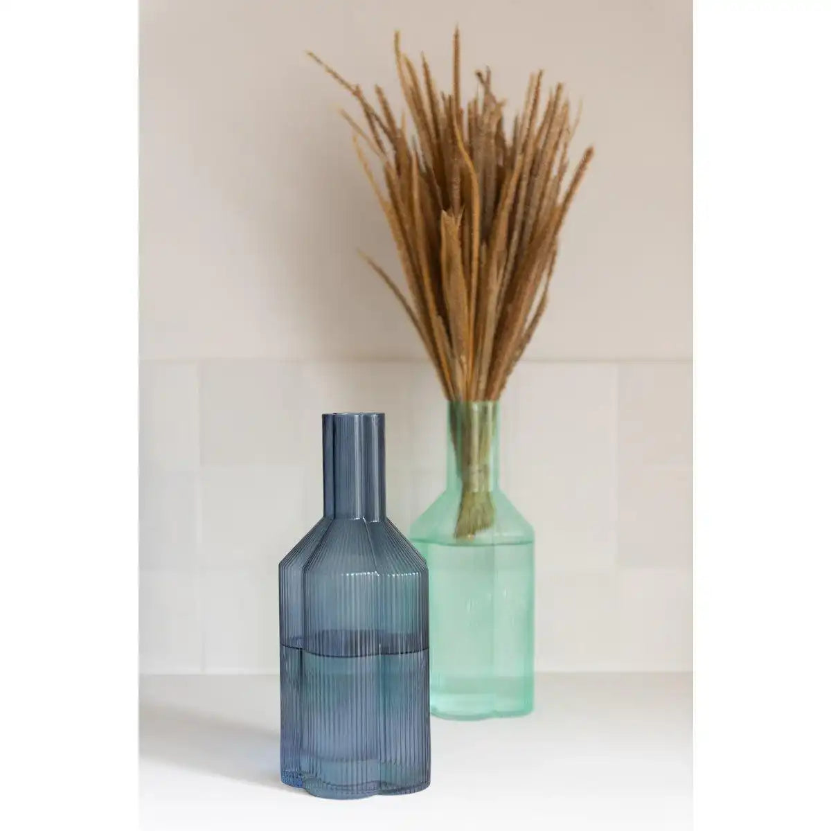 J-Line Karaffe Fiore – Glas – Aqua - HomeDesign Knaus