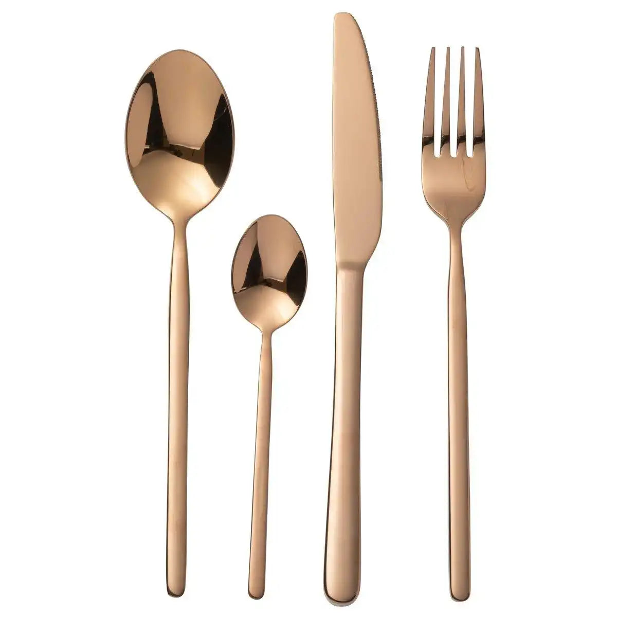 J-Line Kastenbesteck B 24-teilig, Edelstahl, glänzendes Kupfer - HomeDesign Knaus