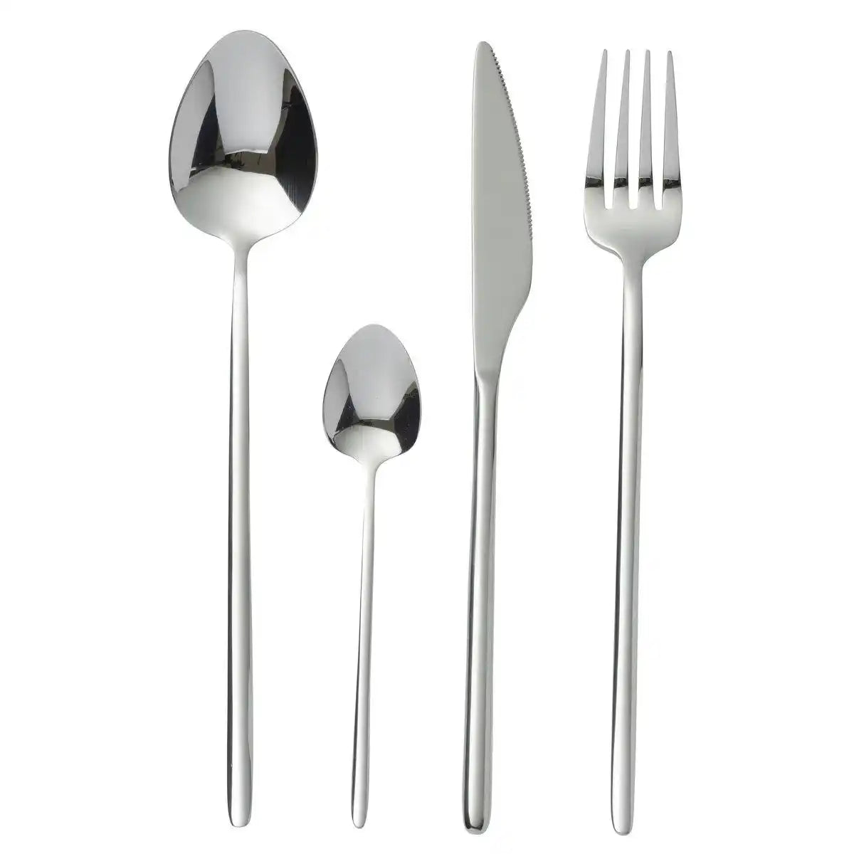 J-Line Kastenbesteck C 24-teilig, Edelstahl, glänzendes Silber - HomeDesign Knaus