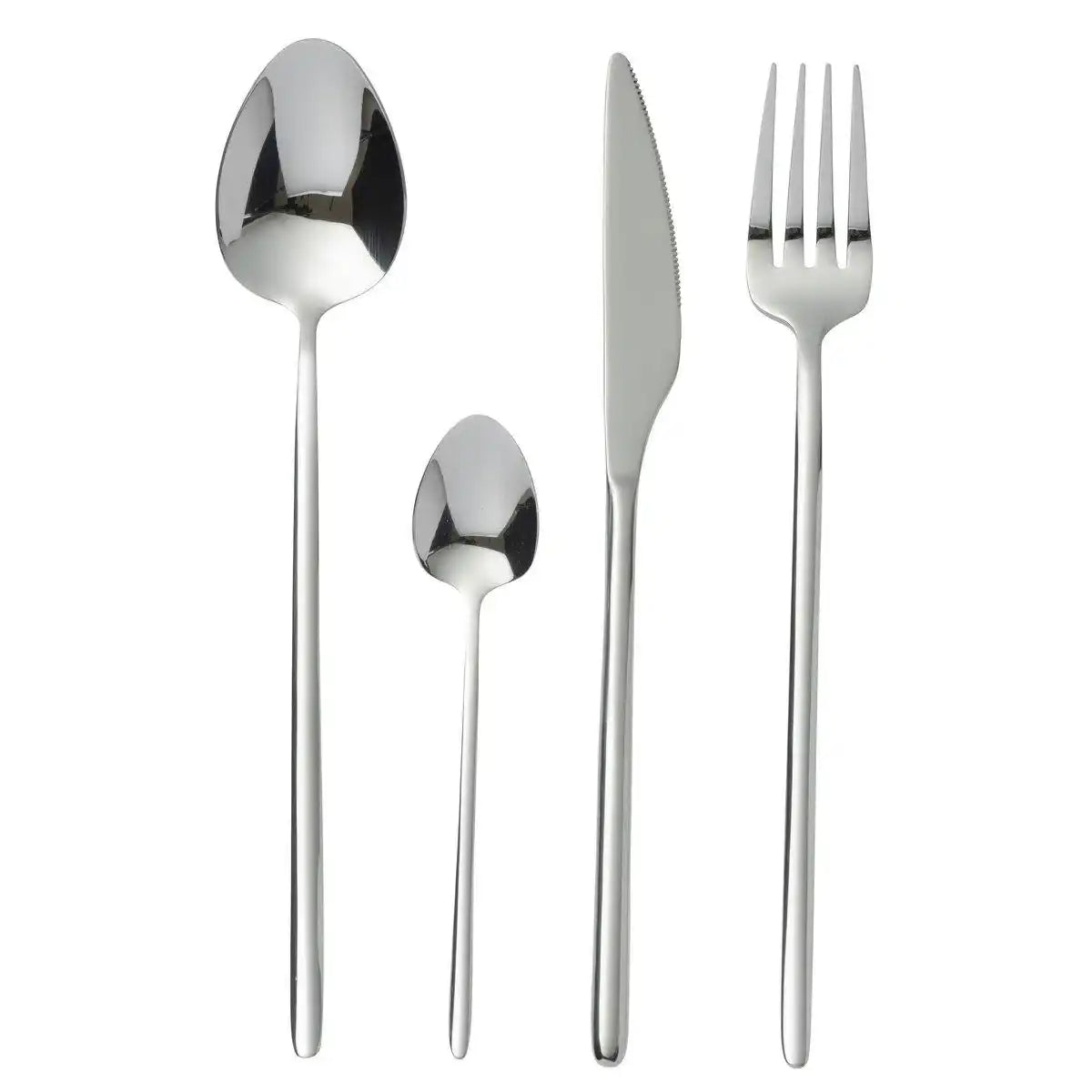 J-Line Kastenbesteck C 24-teilig, Edelstahl, glänzendes Silber - HomeDesign Knaus