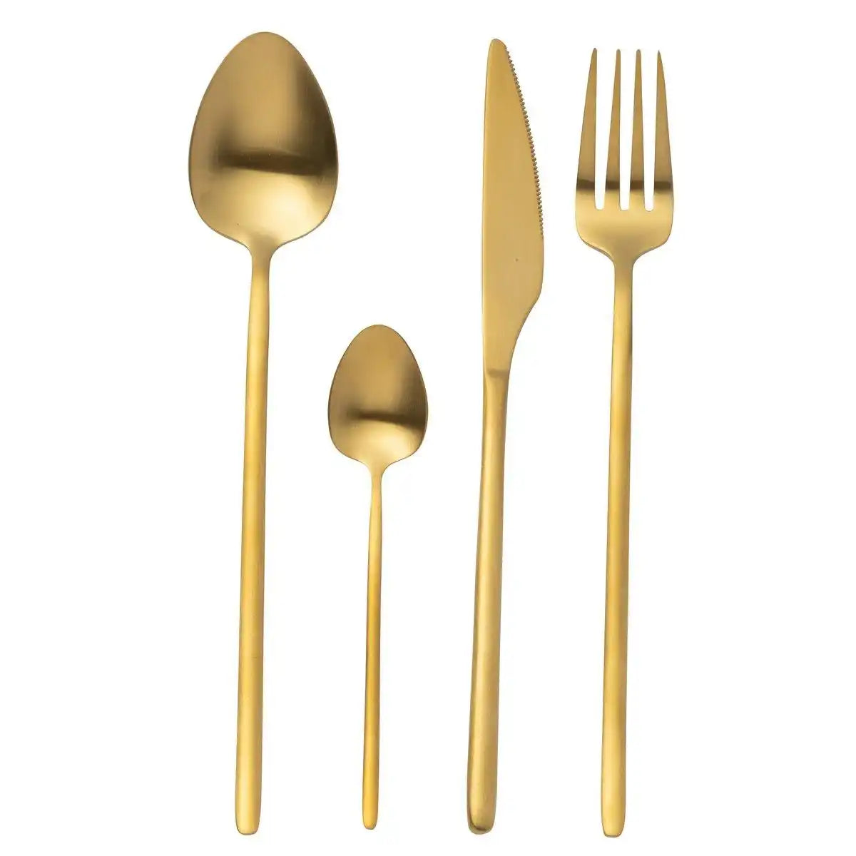 J-Line Kastenbesteck C 24-teilig, Edelstahl Mattgold - HomeDesign Knaus