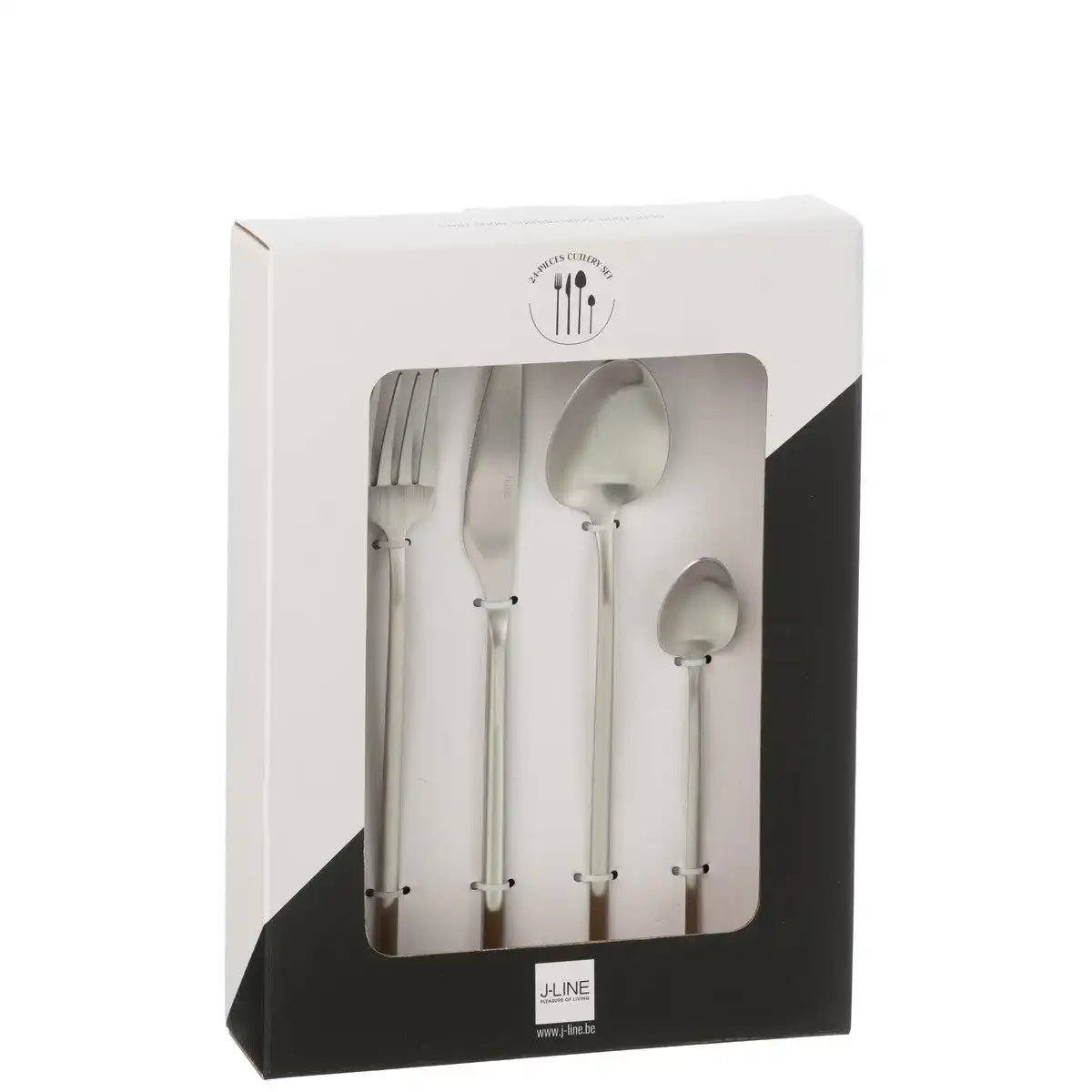 J-Line Kastenbesteck C 24-teilig, Edelstahl, mattsilbern - HomeDesign Knaus