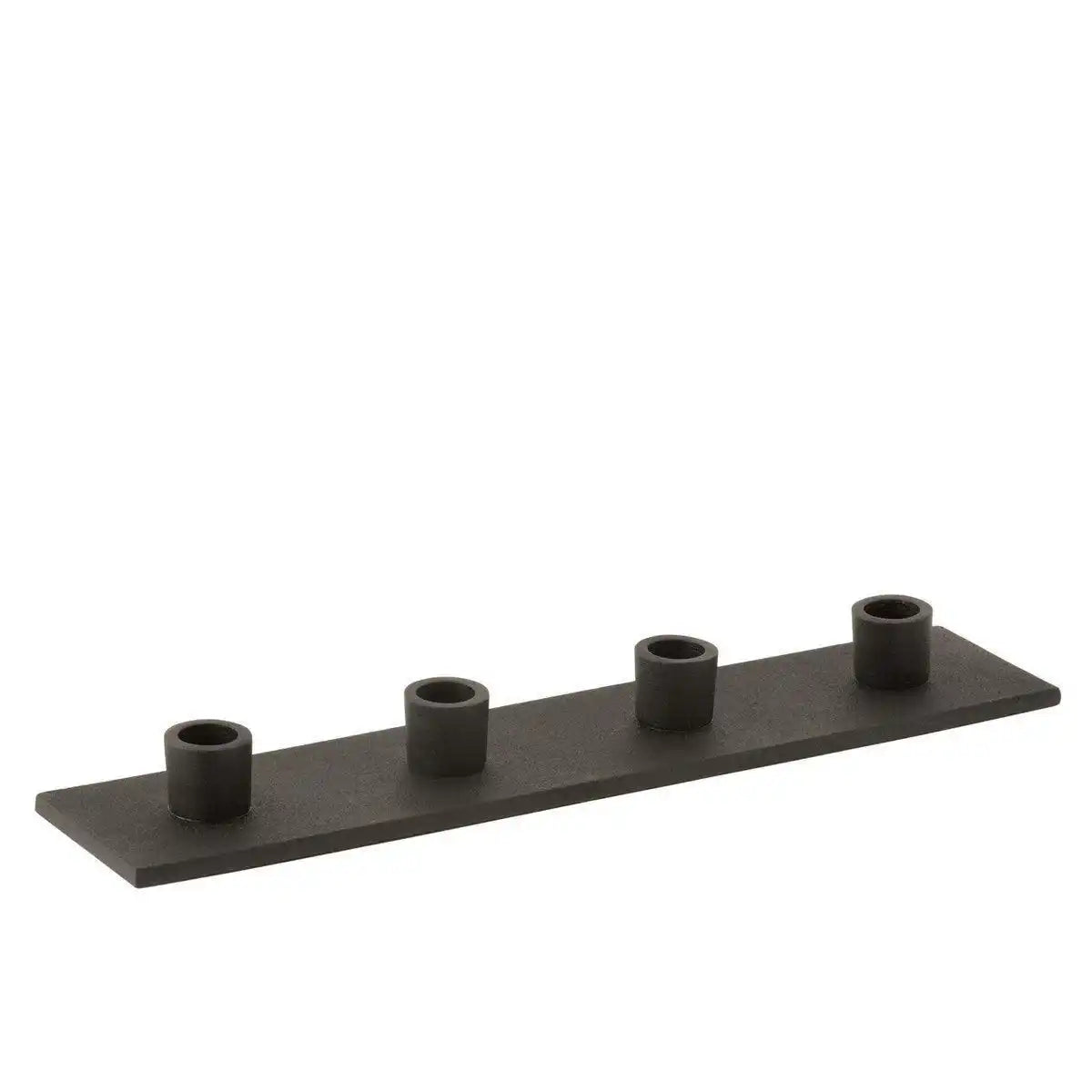 J-Line Kerzenhalter 4-teilig - Metall - Schwarz - HomeDesign Knaus