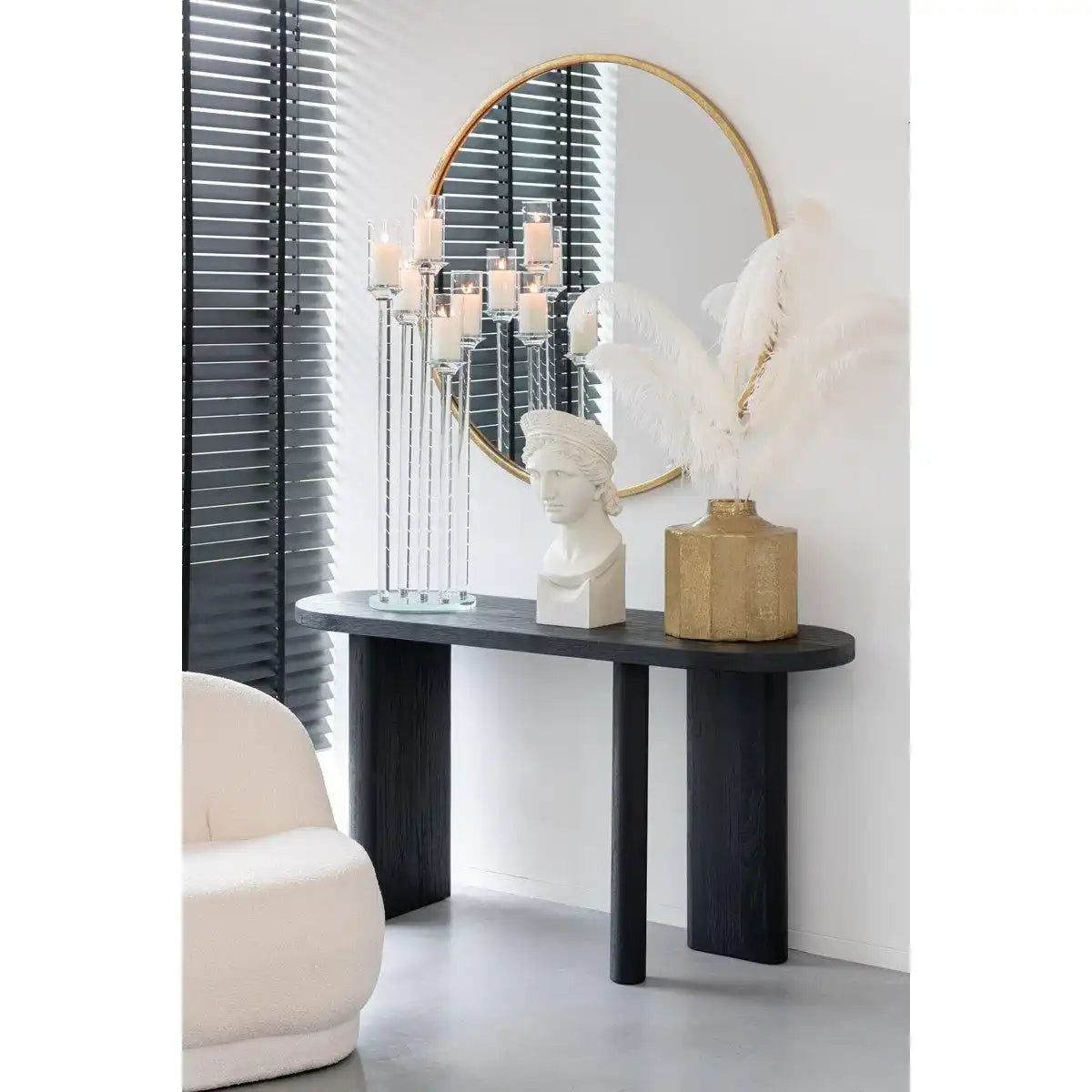 J-Line Kerzenhalter 5 groß Glas transparent - HomeDesign Knaus