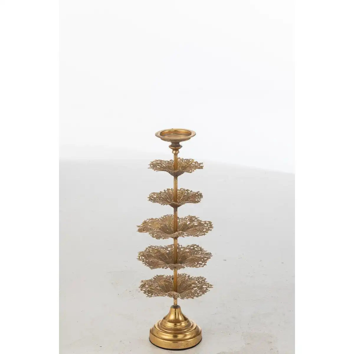 J-Line Kerzenhalter Baum Metall Gold Klein - HomeDesign Knaus