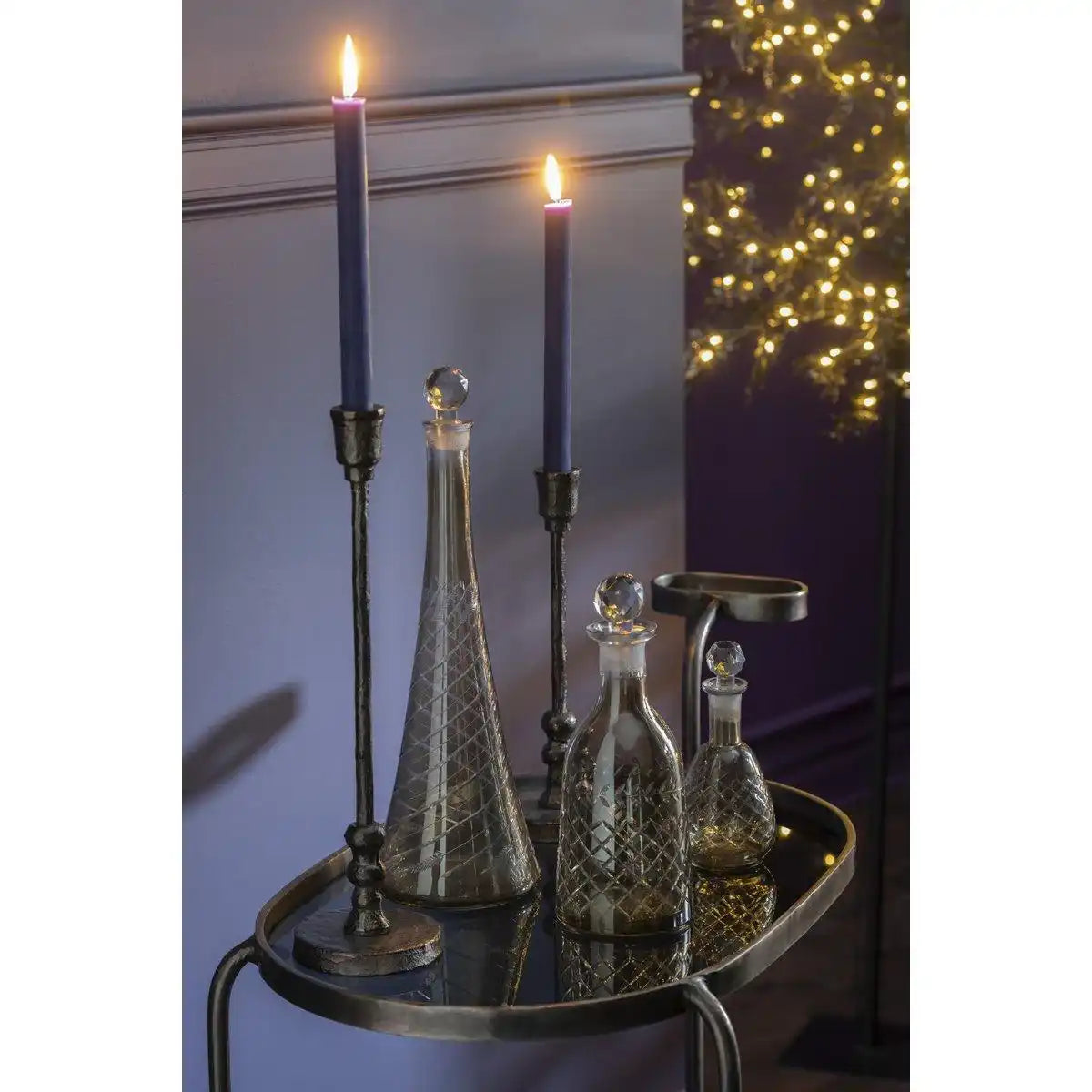 J-Line Kerzenhalter Becca - Aluminium - Schwarz - 3 Stück - HomeDesign Knaus