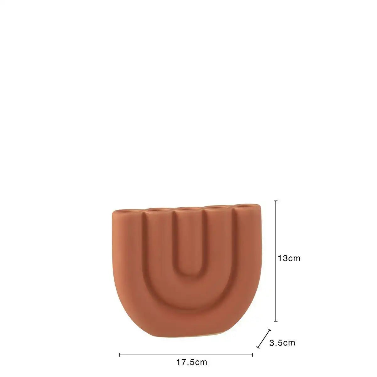 J-Line Kerzenhalter Bow 5 Candles – Keramik – Orange - HomeDesign Knaus