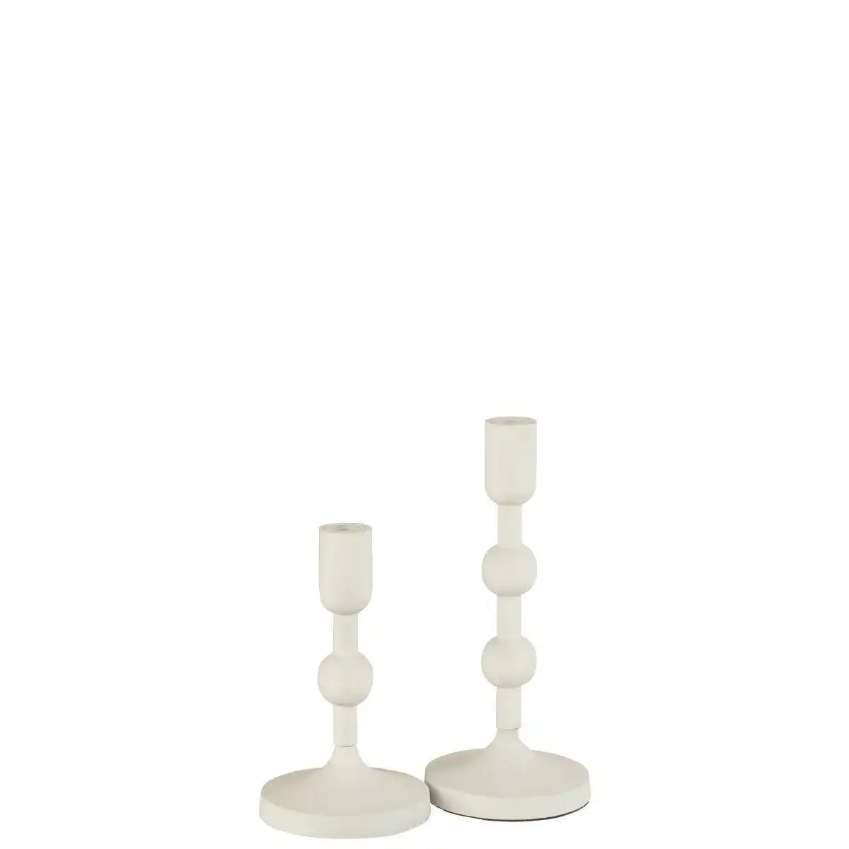 J-Line Kerzenhalter Bulbs – Aluminium – Weiß – groß - HomeDesign Knaus