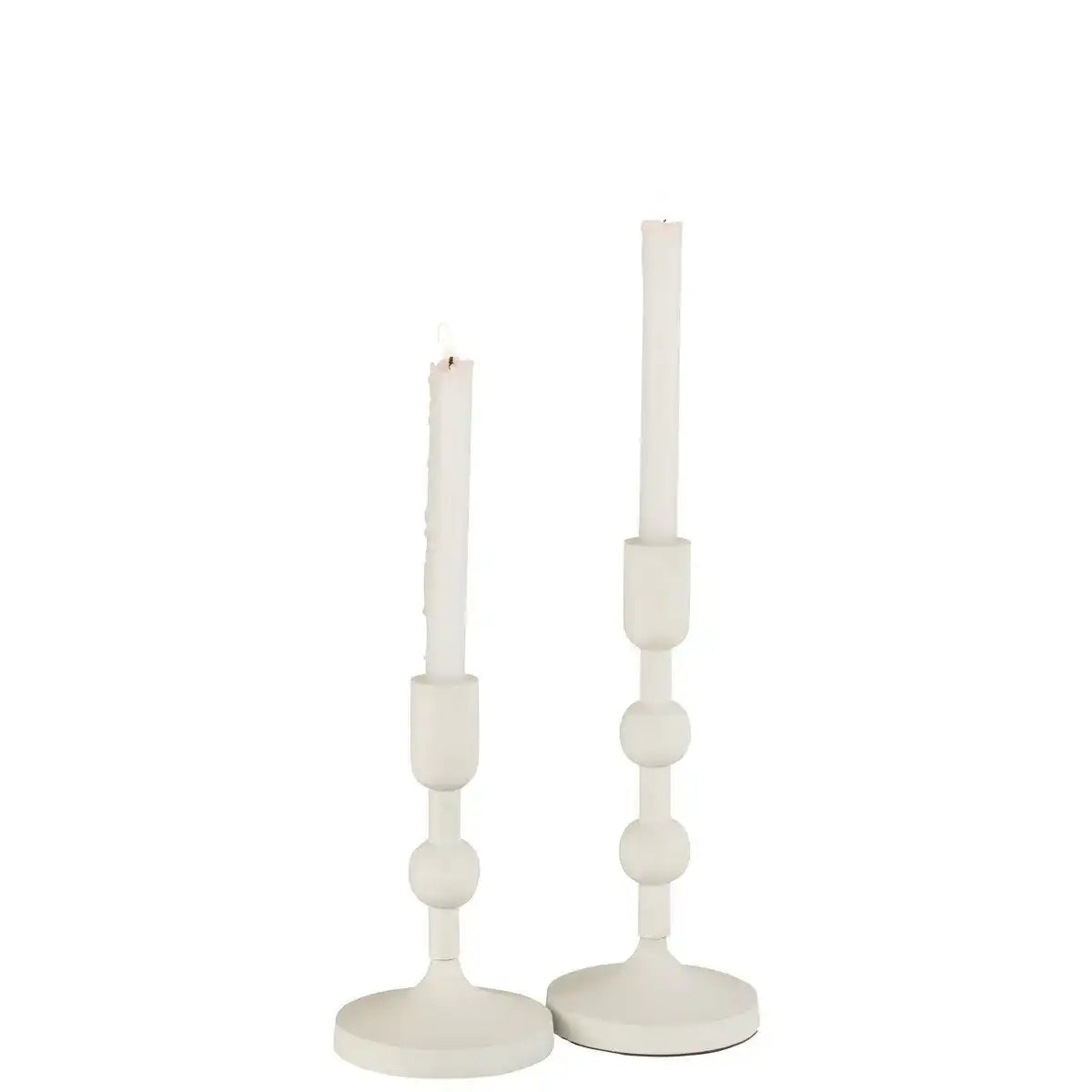 J-Line Kerzenhalter Bulbs – Aluminium – Weiß – groß - HomeDesign Knaus