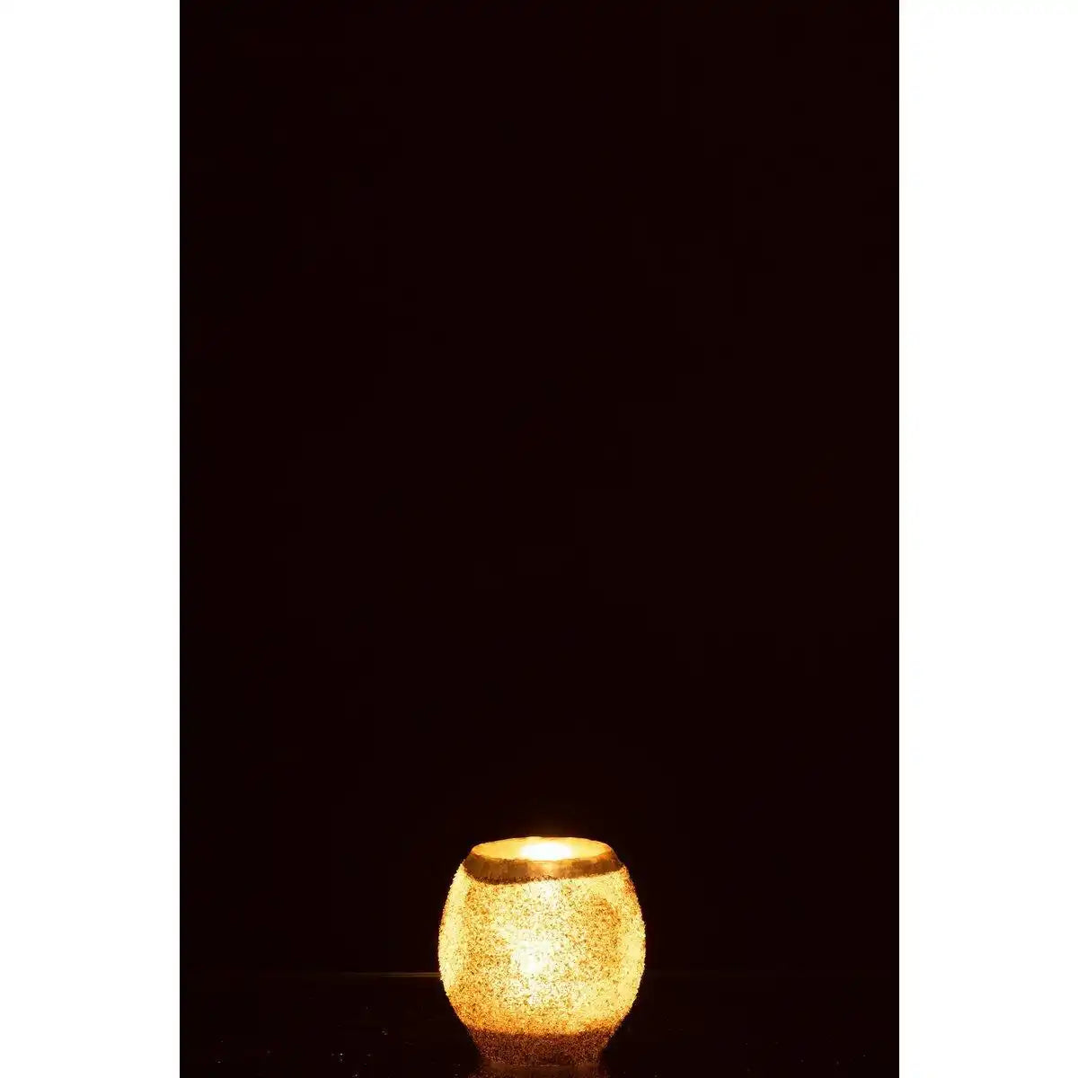 J-Line Kerzenhalter Frosty Round - Glas - Silber - klein - - HomeDesign Knaus