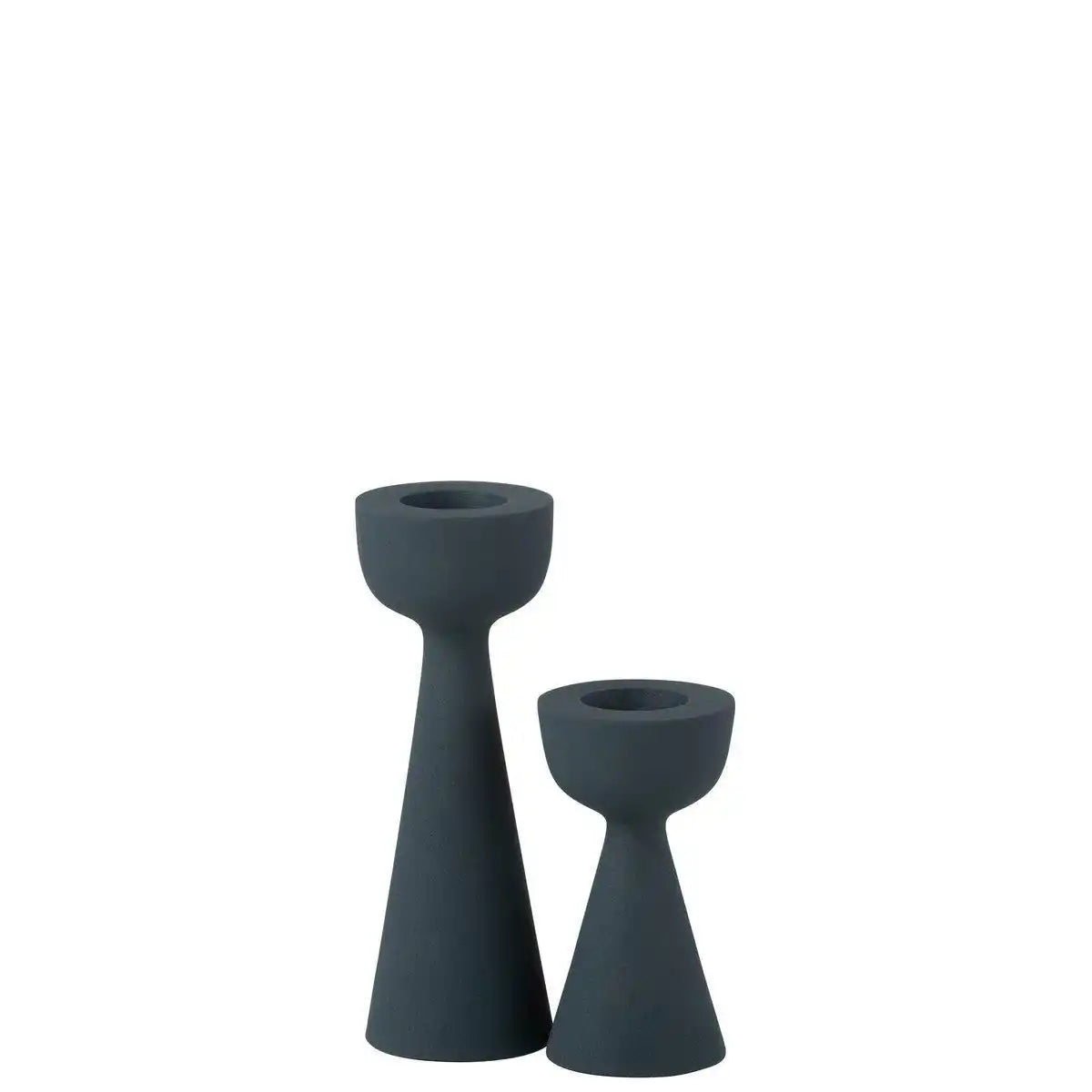 J-Line Kerzenhalter Kegel Aluminium Blau Groß - HomeDesign Knaus