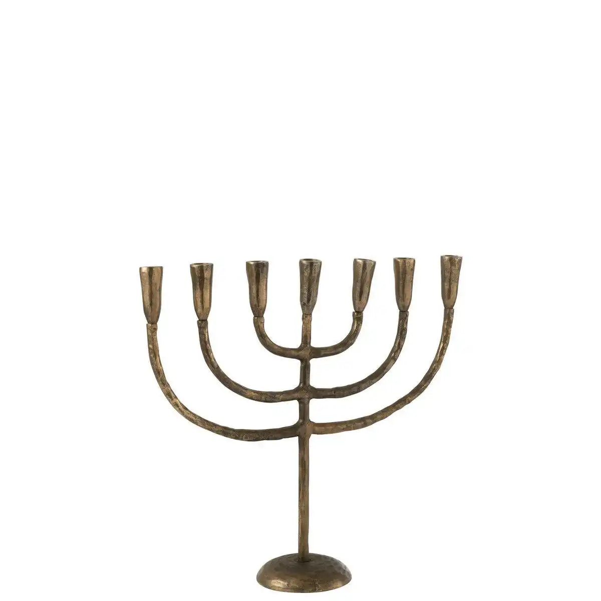 J-Line Kerzenhalter Menorah – Aluminium – Bronze - HomeDesign Knaus