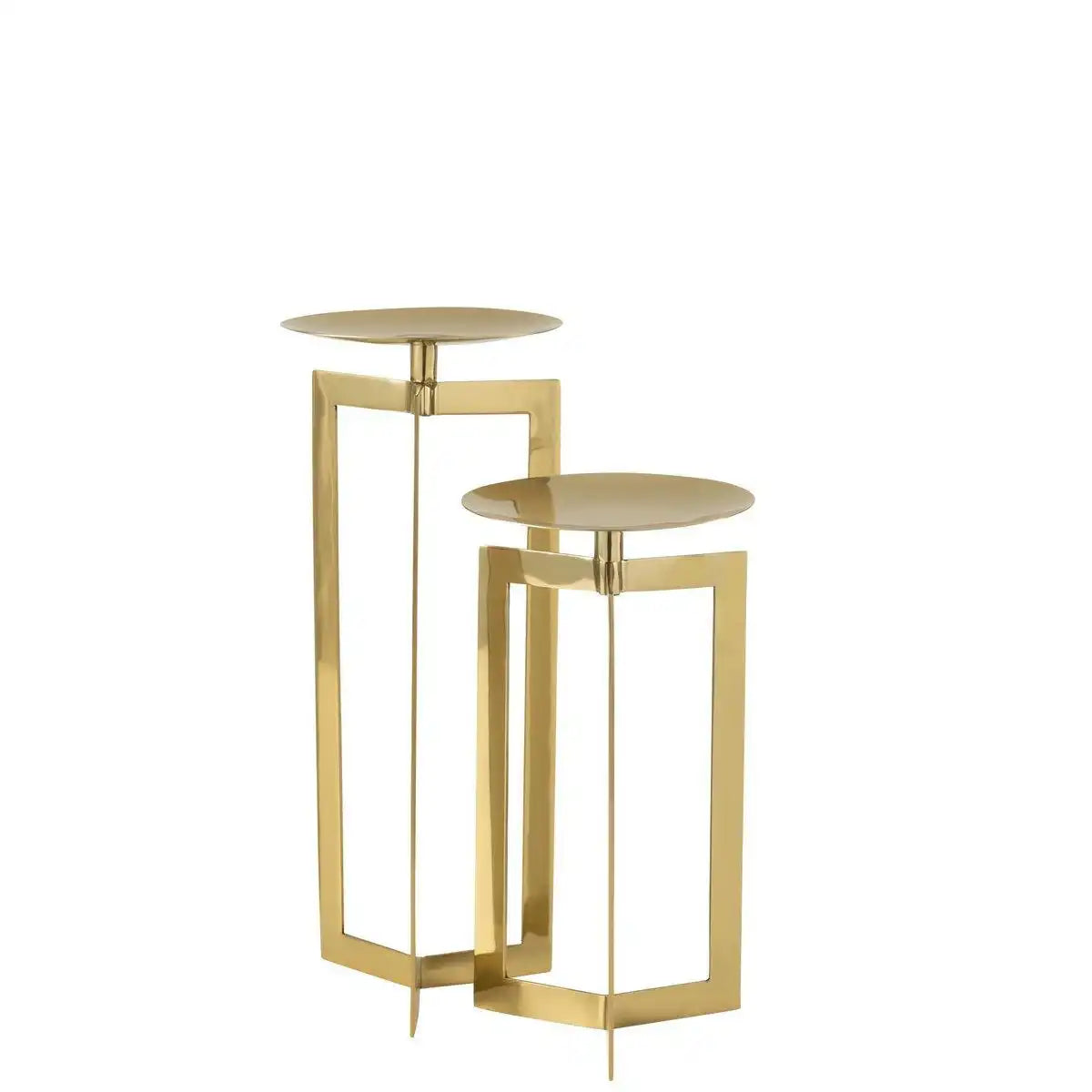 J-Line Kerzenhalter – Metall – Gold – groß - HomeDesign Knaus