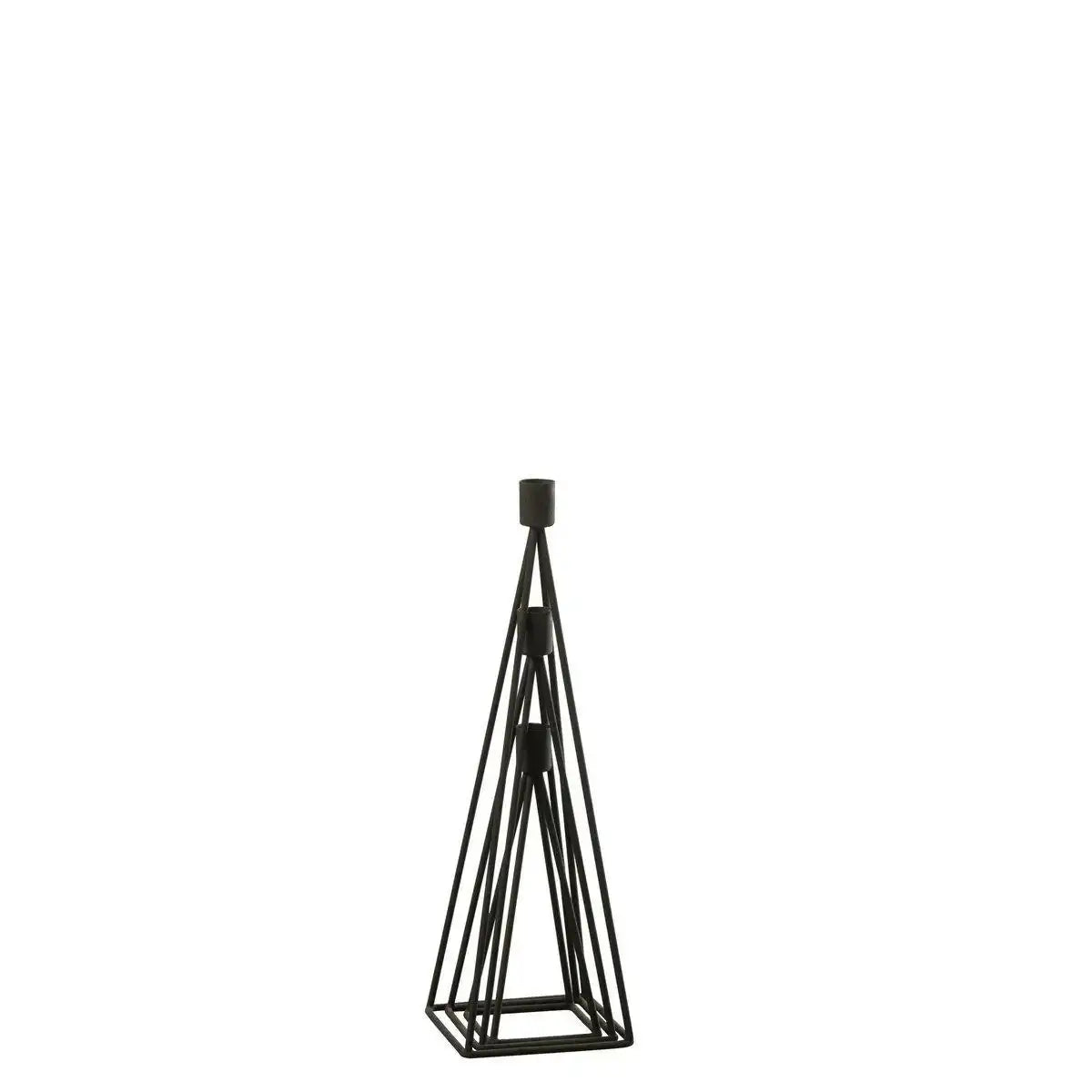 J-Line Kerzenhalter - Metall - Schwarz - 3 Stück - HomeDesign Knaus