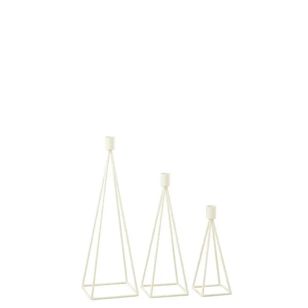 J-Line Kerzenhalter - Metall - Weiß - - HomeDesign Knaus