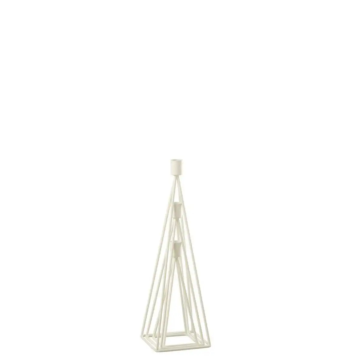 J-Line Kerzenhalter - Metall - Weiß - - HomeDesign Knaus