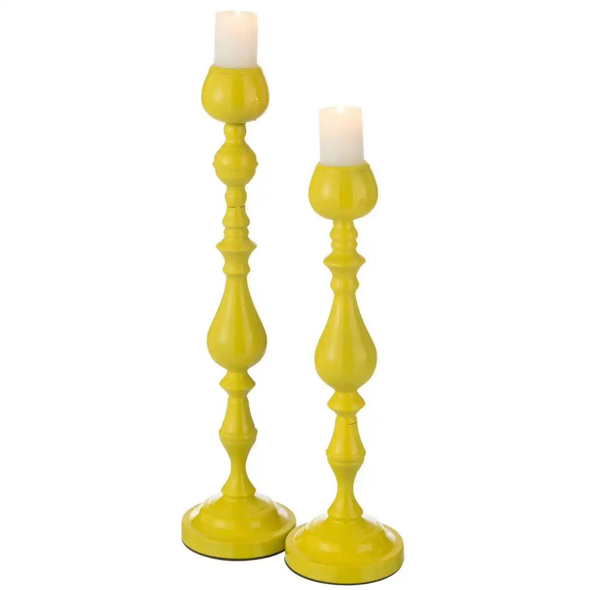 J-Line Kerzenhalter Monarchy Metall Gelb Groß - HomeDesign Knaus