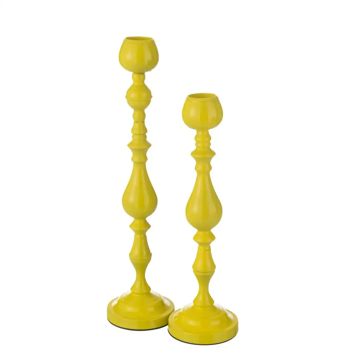 J-Line Kerzenhalter Monarchy Metall Gelb Groß - HomeDesign Knaus