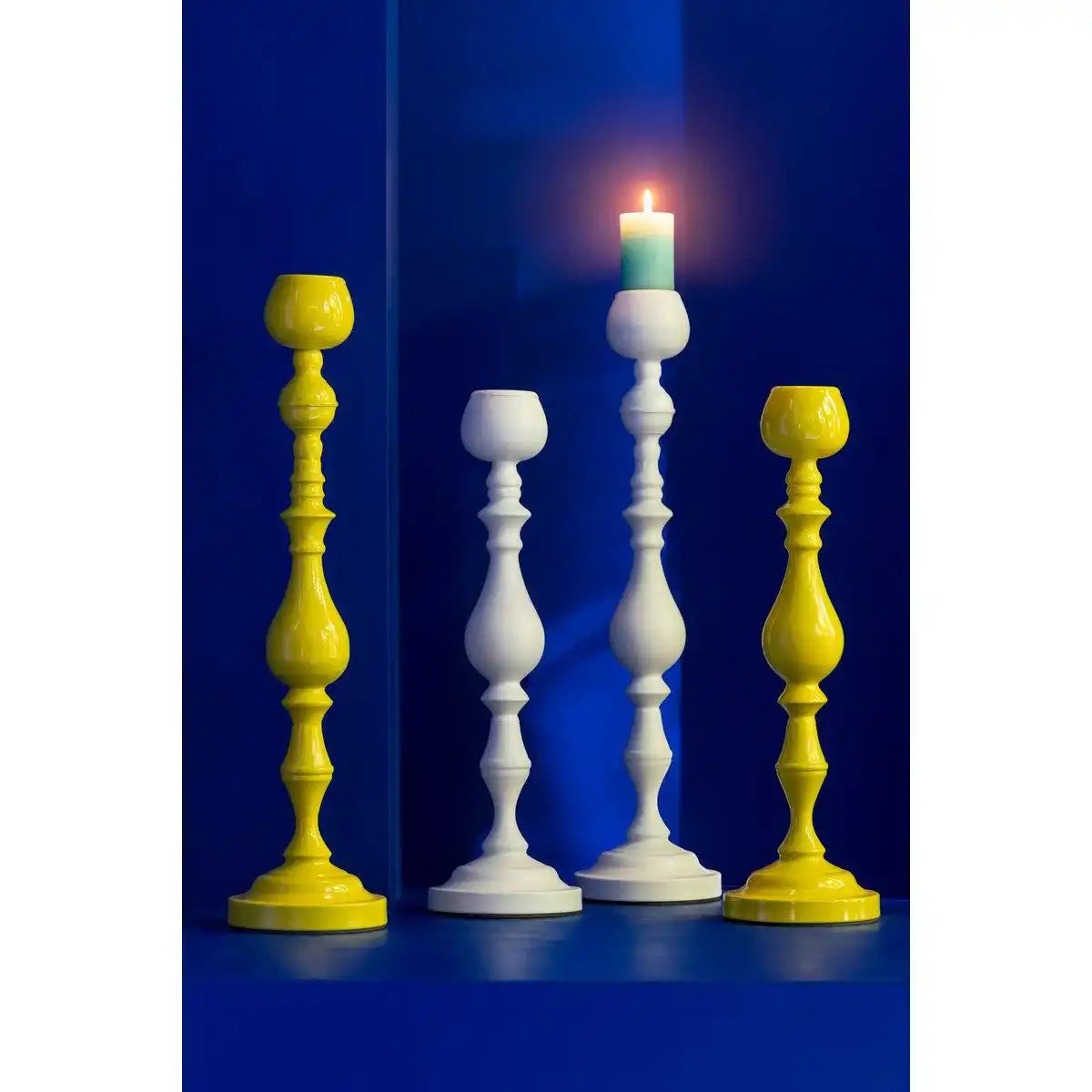 J-Line Kerzenhalter Monarchy Metall Gelb Klein - HomeDesign Knaus
