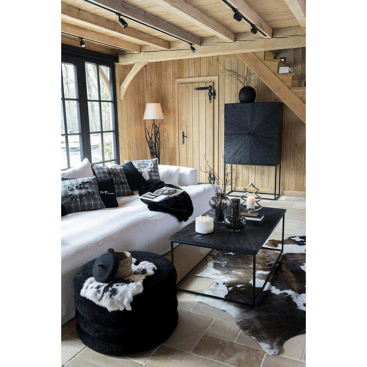 J-Line Kerzenhalter Tannenbaum auf Fuß Holz Aluminium Silber mittel - HomeDesign Knaus