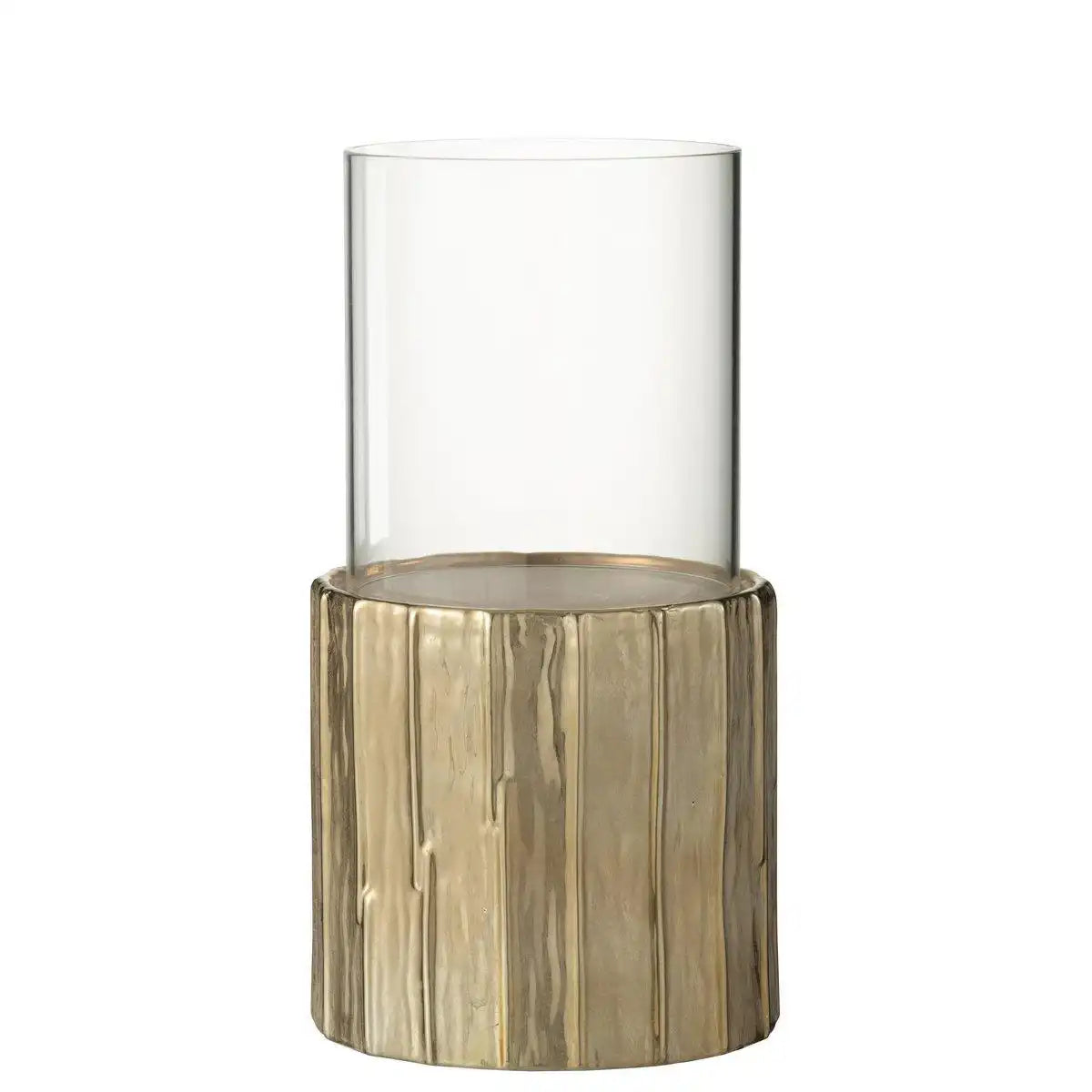 J-Line Kerzenhalter – Teelichthalter – Gold – groß - HomeDesign Knaus