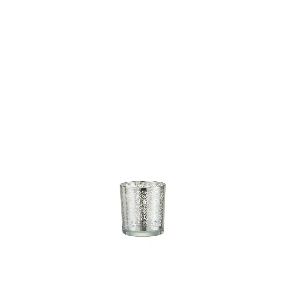 J-Line Kerzenhalter - Teelichthalter Oriental - Glas Silber - HomeDesign Knaus