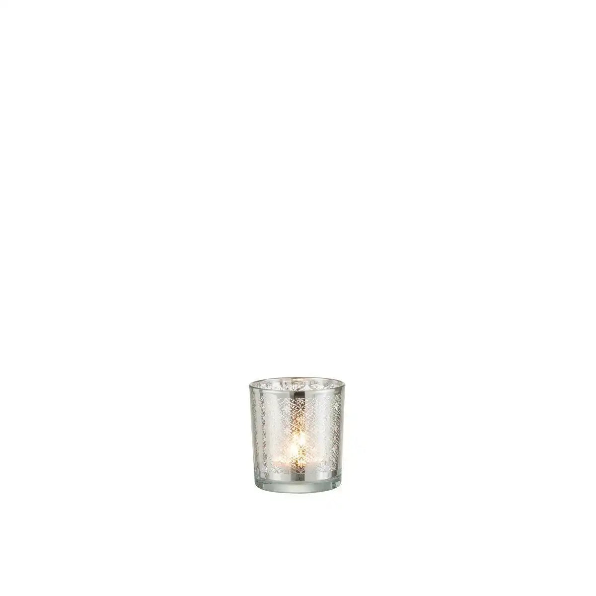 J-Line Kerzenhalter - Teelichthalter Oriental - Glas Silber - HomeDesign Knaus