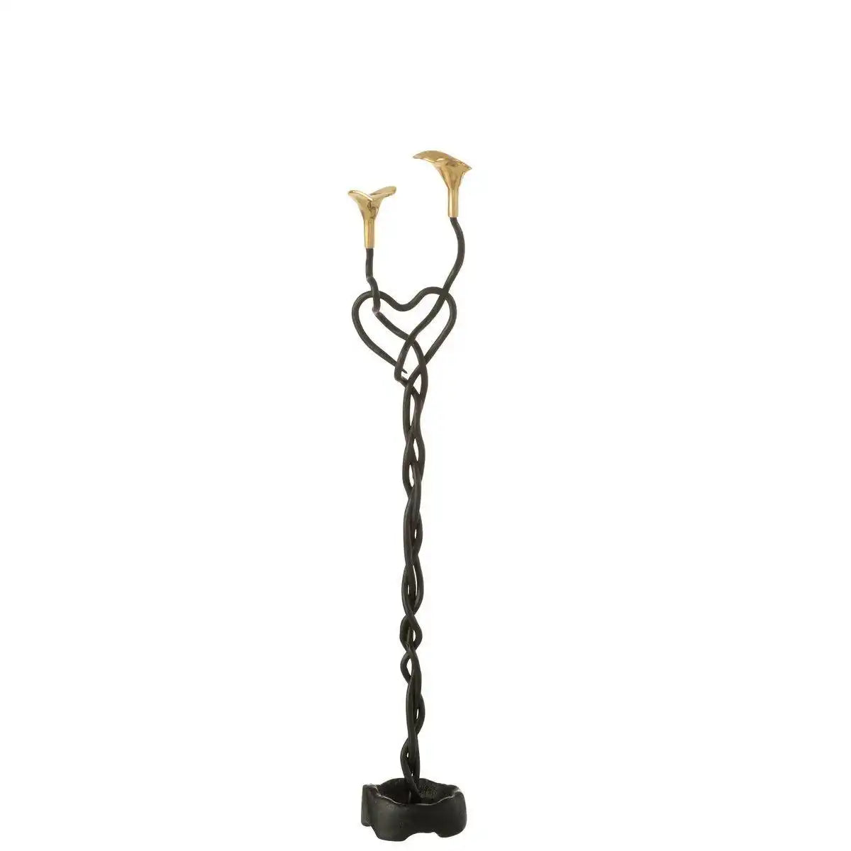 J-Line Kerzenhalter Tiago - Eisen - Schwarz/Gold - HomeDesign Knaus
