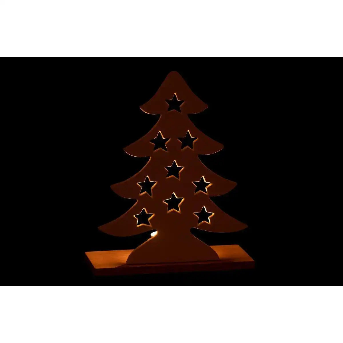 J-Line Kerzenhalter Weihnachtsbaum - Aluminium/Holz - Weiß - Groß - HomeDesign Knaus