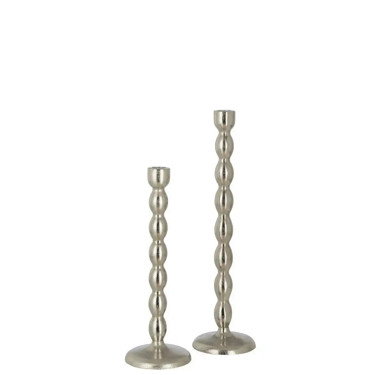 J-Line Kerzenleuchterbirnen – Aluminium – Silber – groß - HomeDesign Knaus