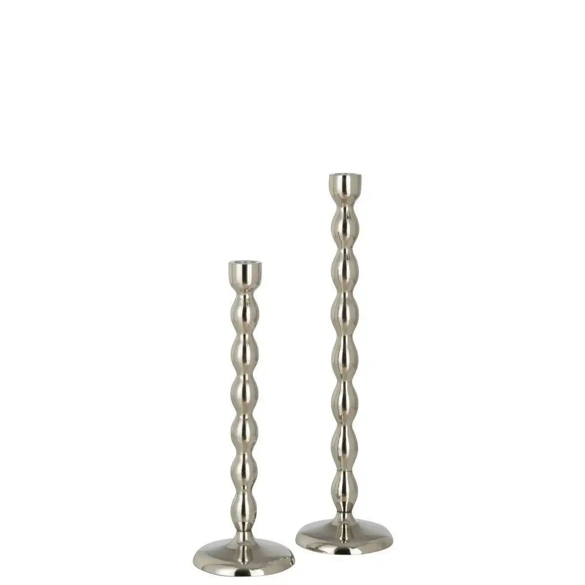 J-Line Kerzenleuchterbirnen – Aluminium – Silber – groß - HomeDesign Knaus