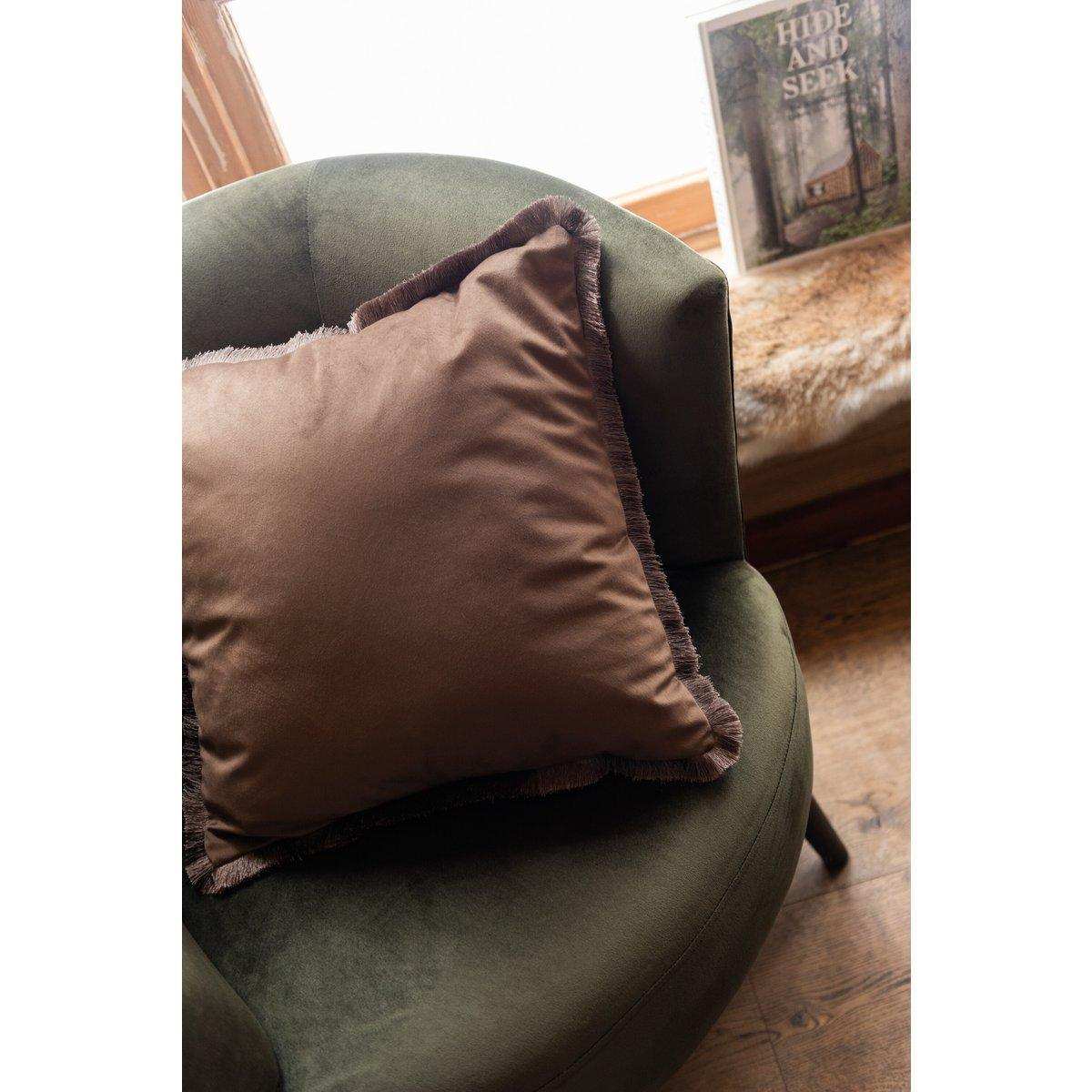J-Line Kissen Alpha Square – Polyester – braun - HomeDesign Knaus