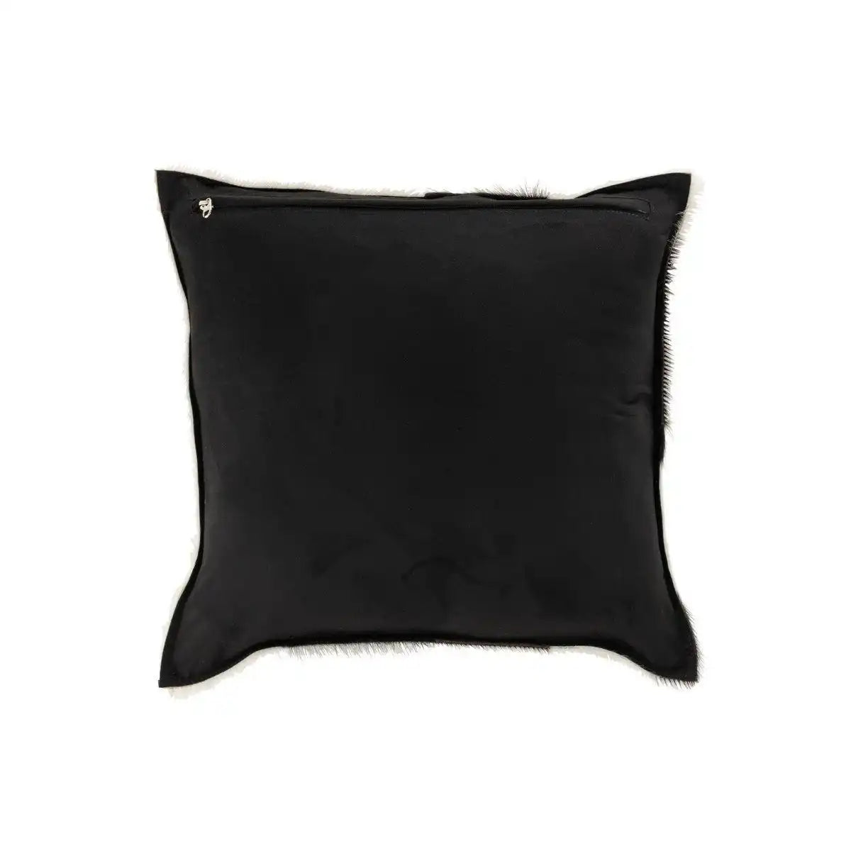 J-Line Kissen Cow Square - Leder - Schwarz/Weiß - HomeDesign Knaus