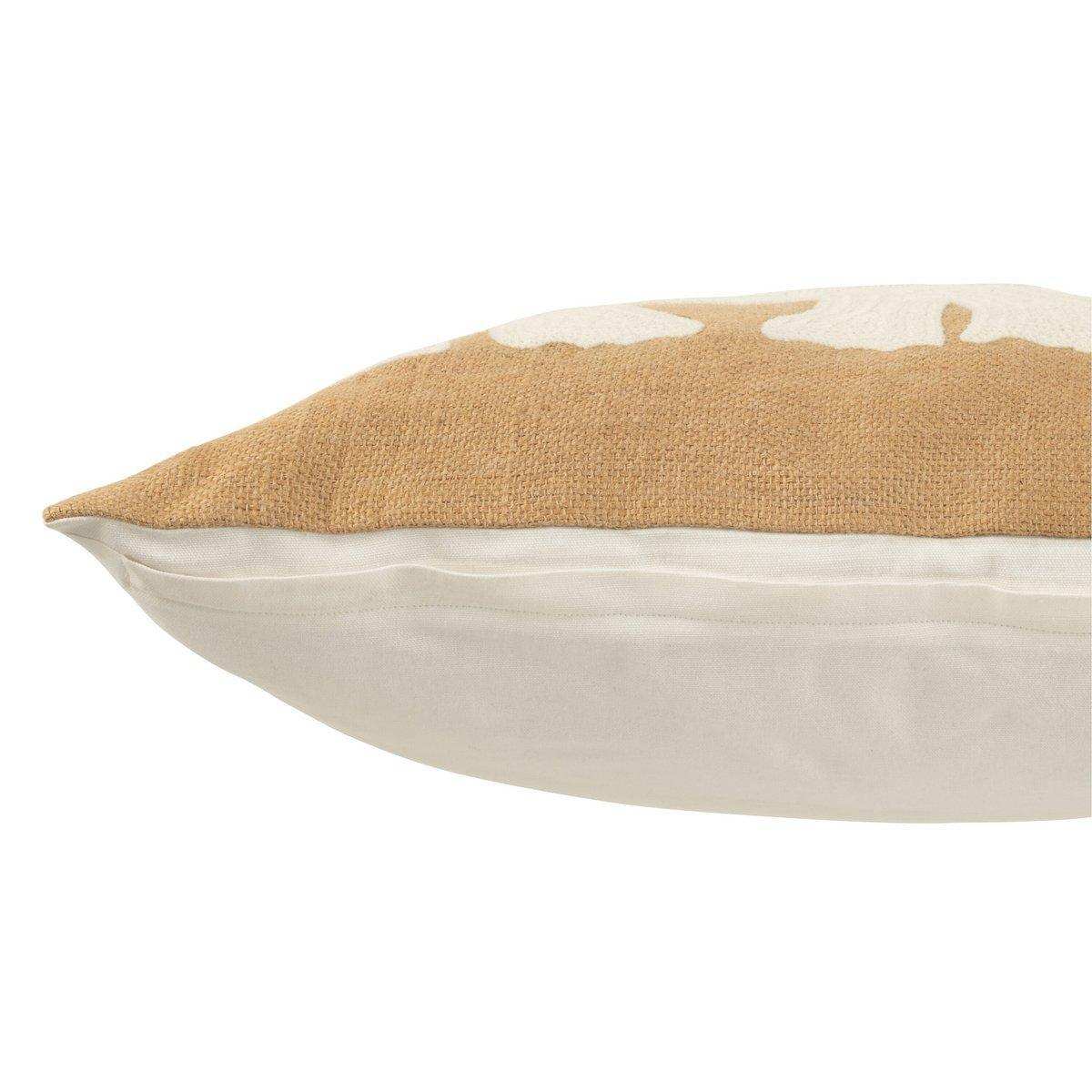 J-Line Kissen Elefant - Textil - Natur/Weiß - groß - HomeDesign Knaus